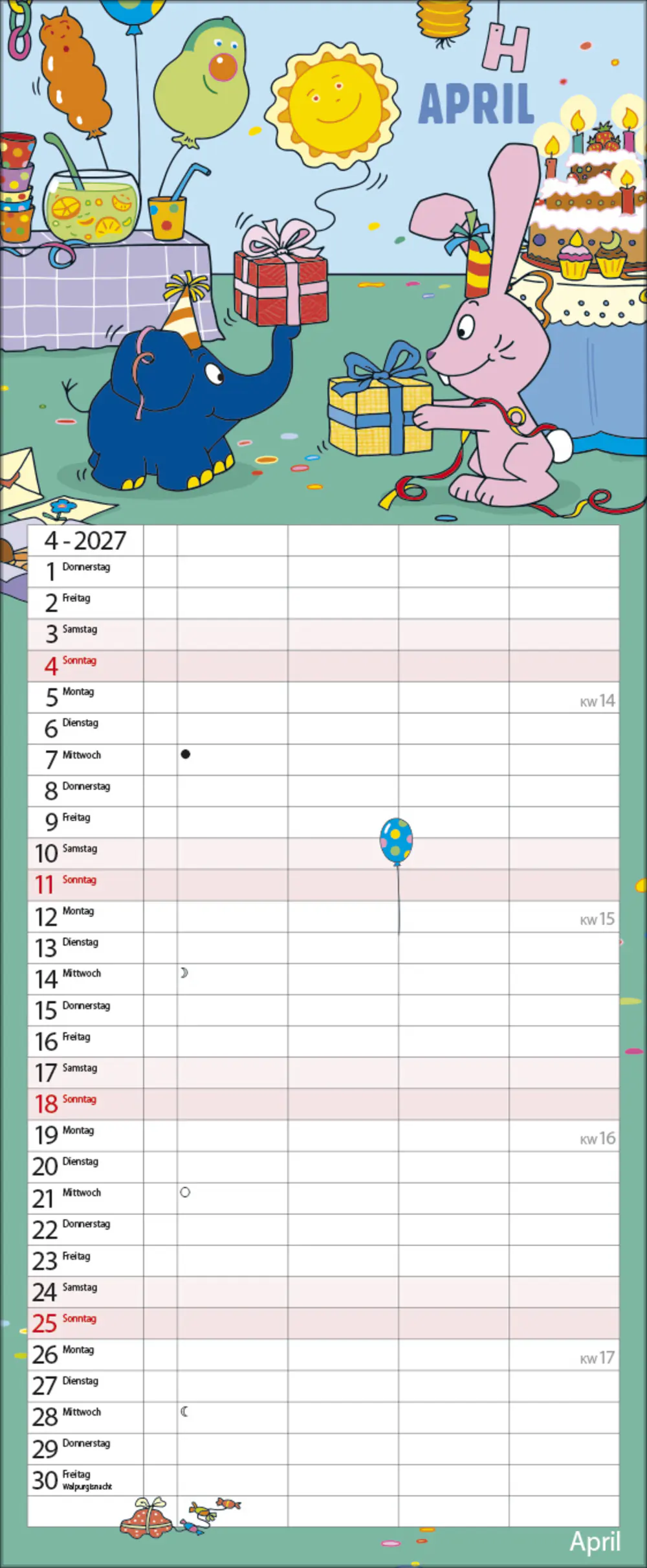 Korsch Kalender Familienplaner Sendung mit der Maus 2027