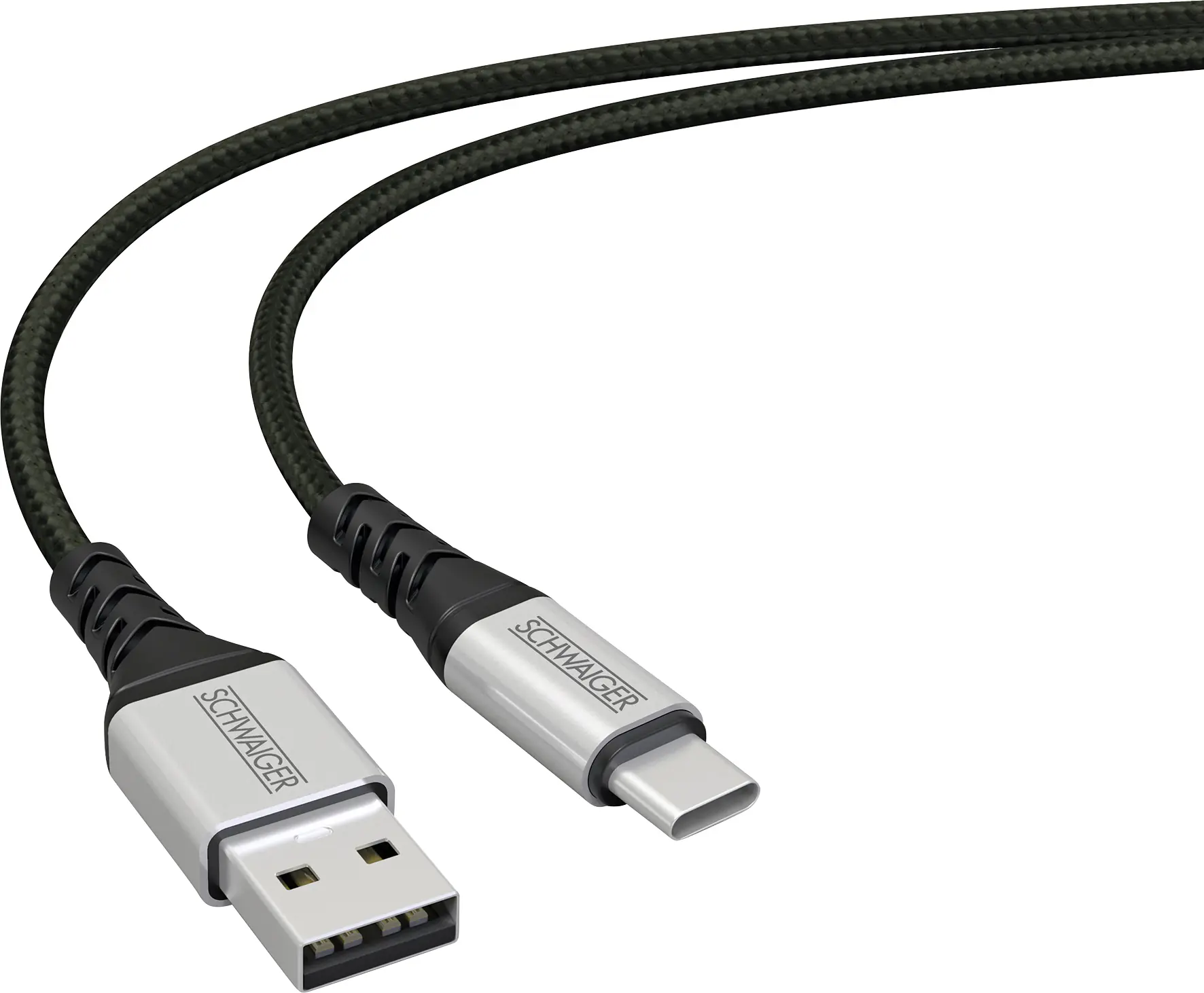 Schwaiger Sync und Ladekabel unzerstörbar Type Cz u USB 2.0 A, 1,2 m