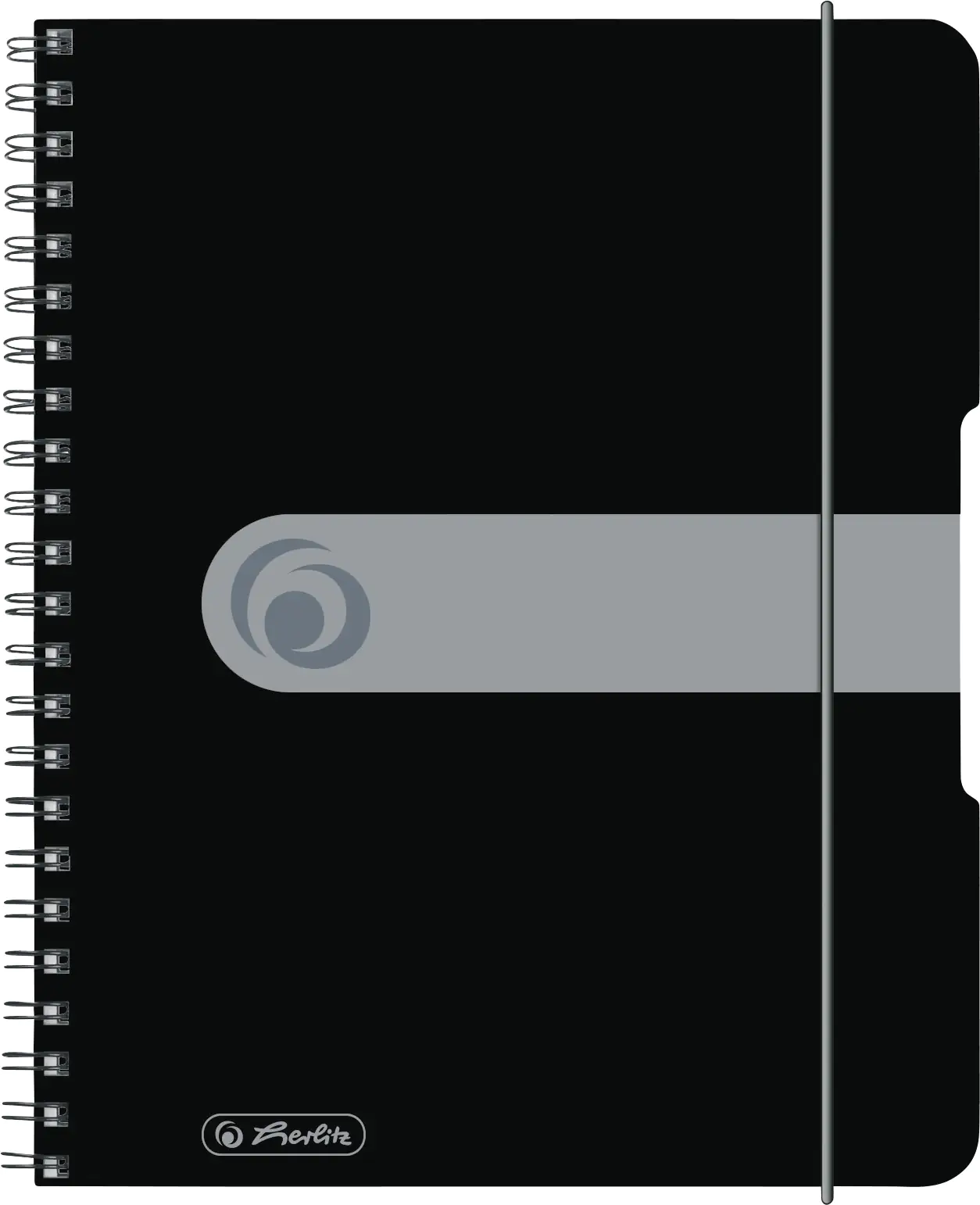 herlitz Spiralblock to go A5 80 Blatt Motiv schwarz Sonderlineatur kariert