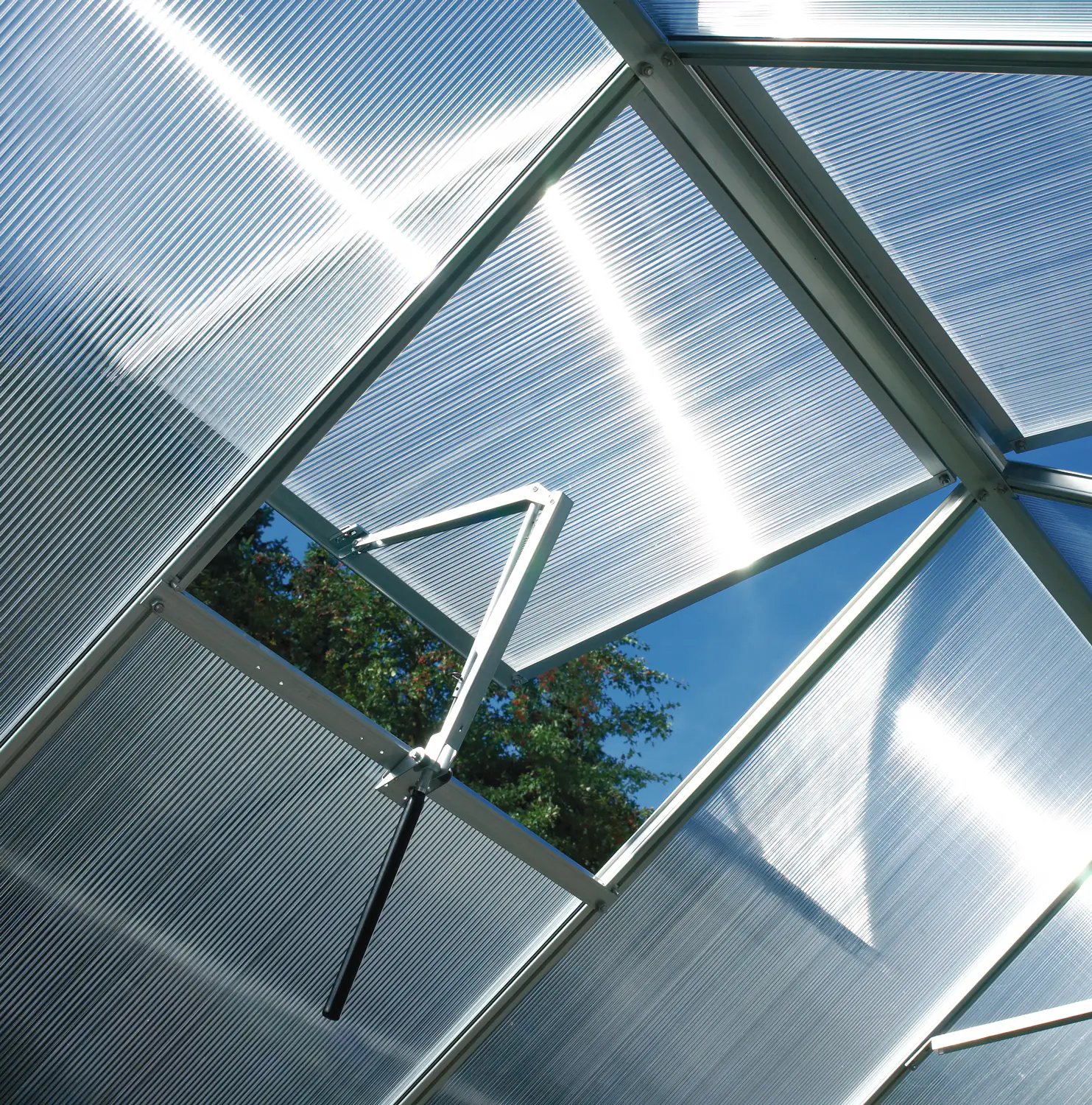 Vitavia Gewächshaus "Eris" 6200, schwarz, 6,2 m², 3 mm ESG Vitavia Gewächshaus "Eris" 6200, schwarz, 6,2 m², 3 mm ESG