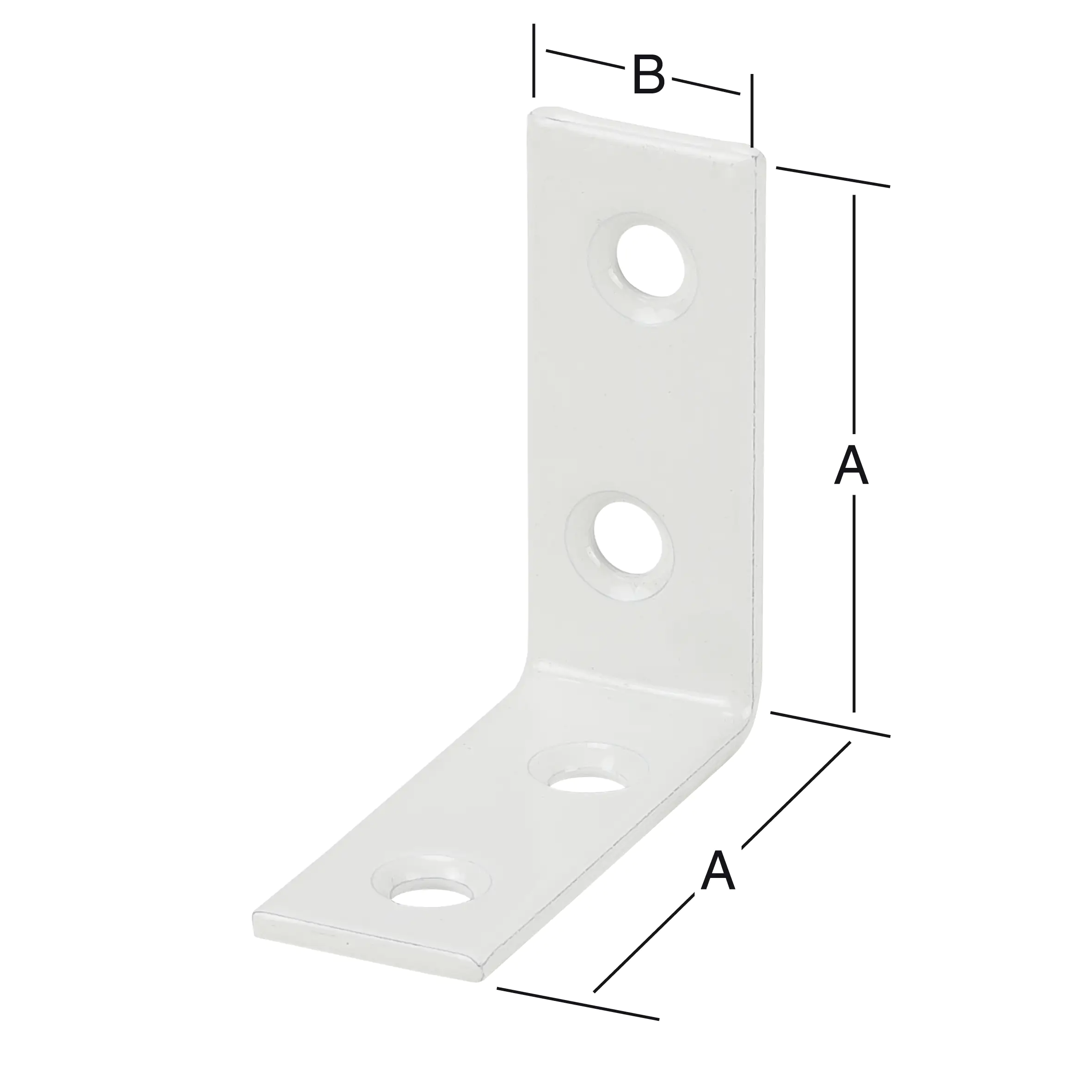 Vormann Stuhlwinkel 80x80x18 mm Stahl verzinkt weiß - 1 Stück