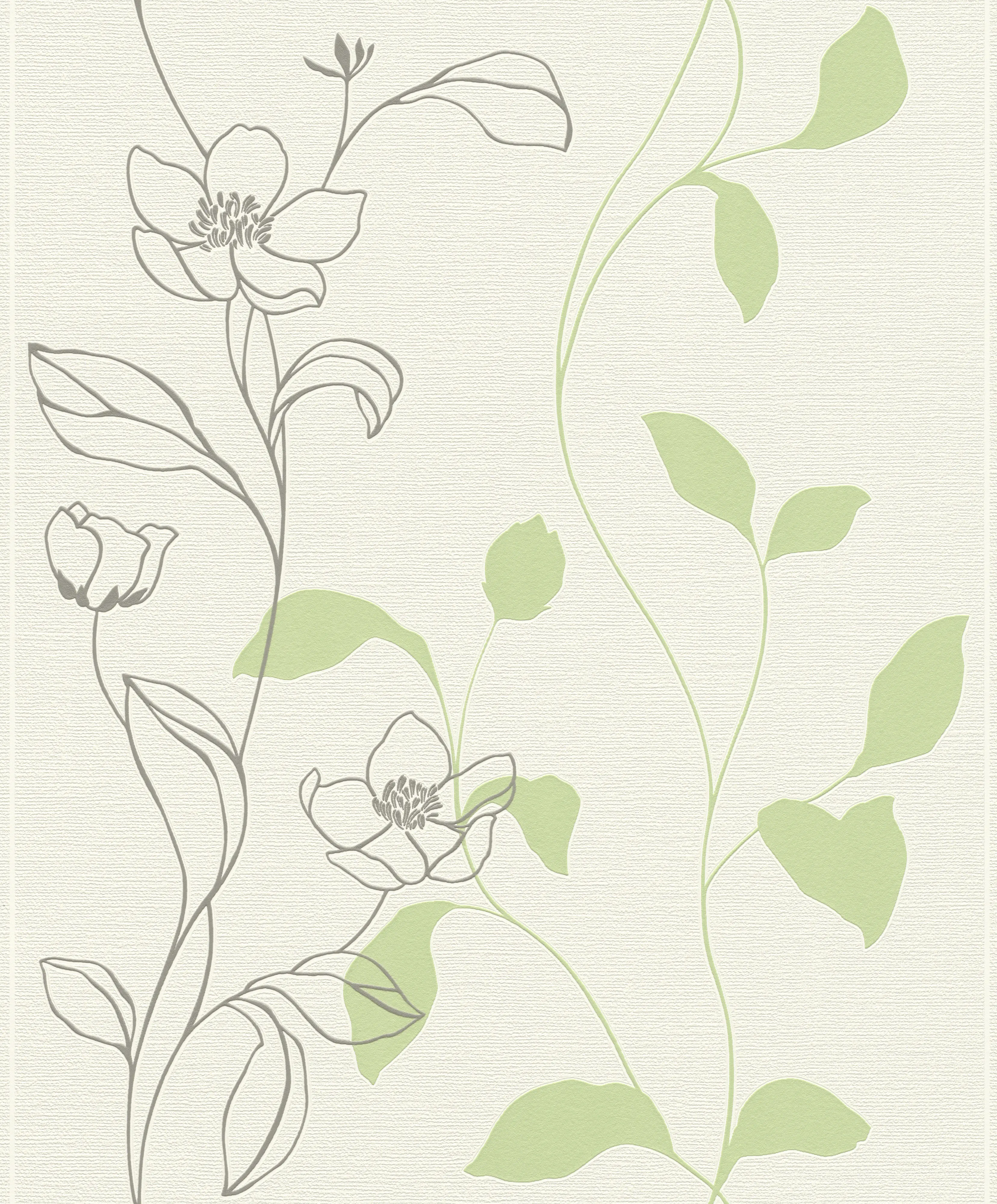 Rasch Vliestapete 804621 Selection blumen grün 10,05 x 0,53 m