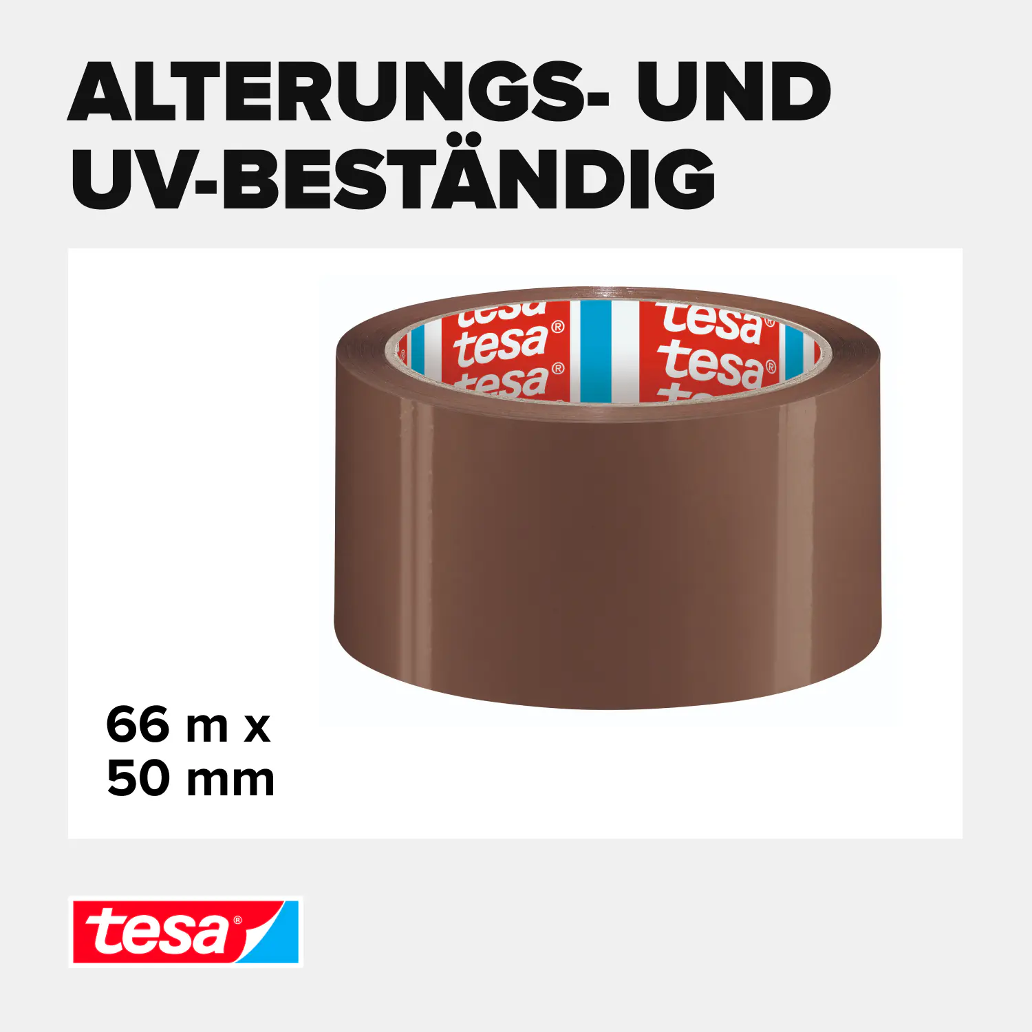 tesa Pack Solid & Strong 66 m x 50 mm, braun
