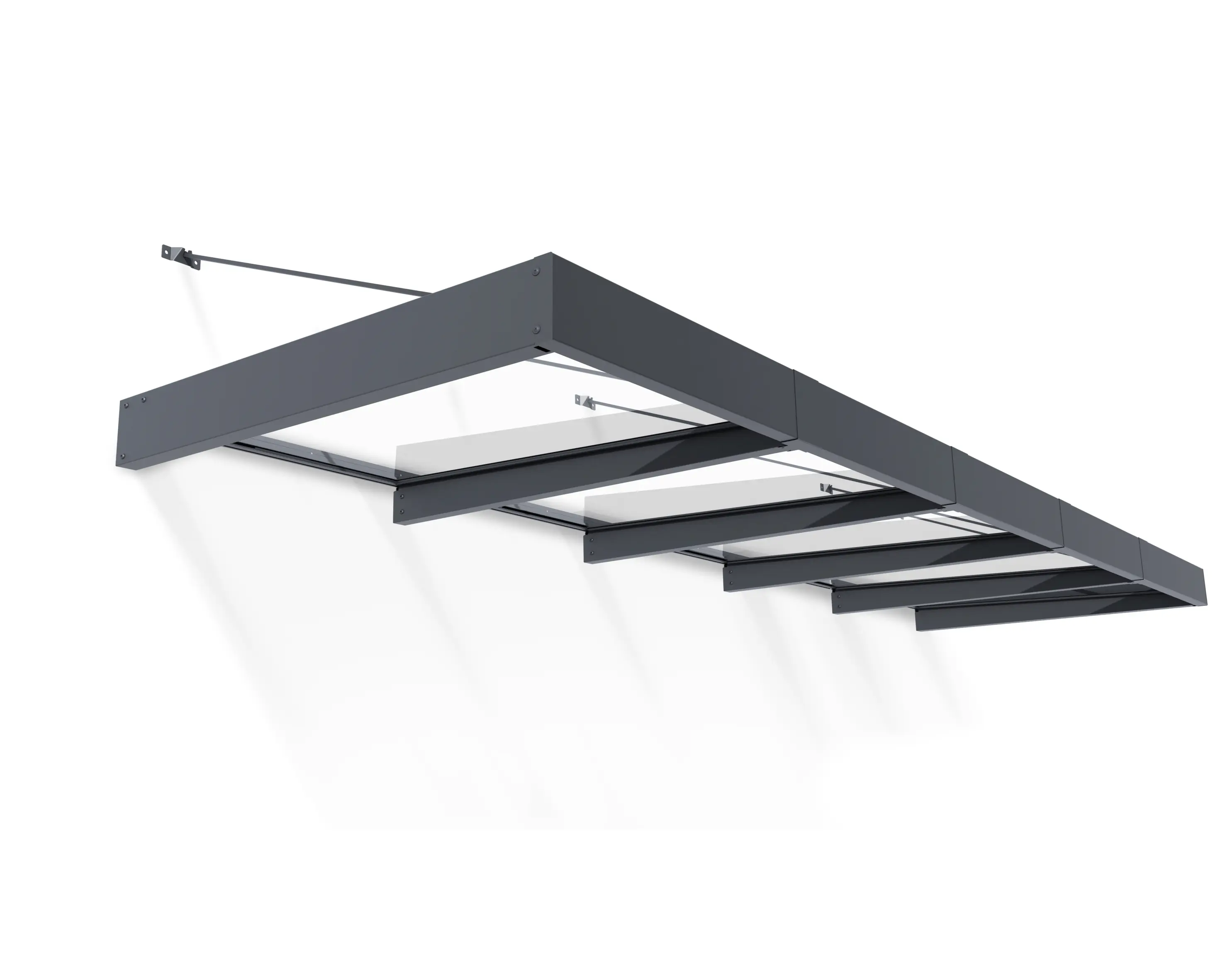 Canopia Vordach Sophia XL 5000 Grau Alu 471 x 140 cm