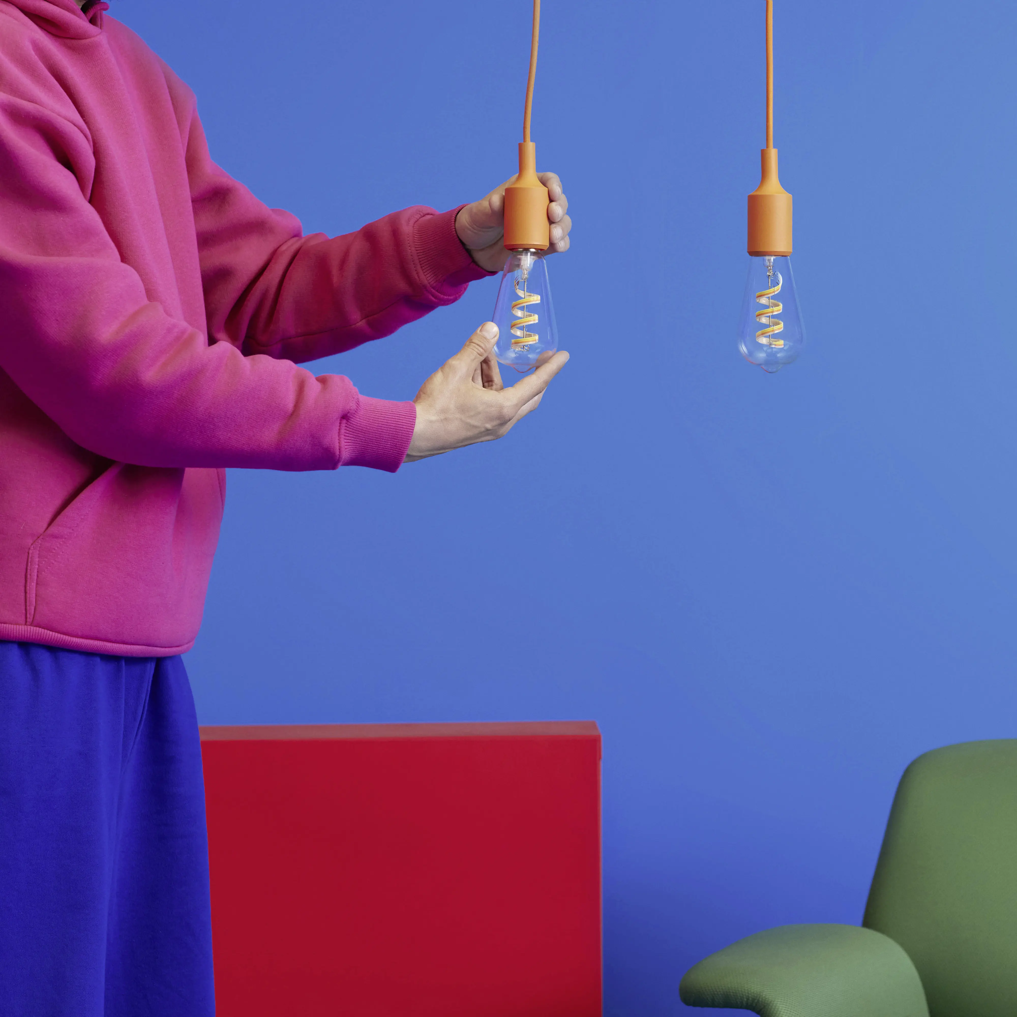 WIZ LED-Leuchtmittel Edison ST64 E27 6,3W RGB warmweiß bis kaltweiß smart