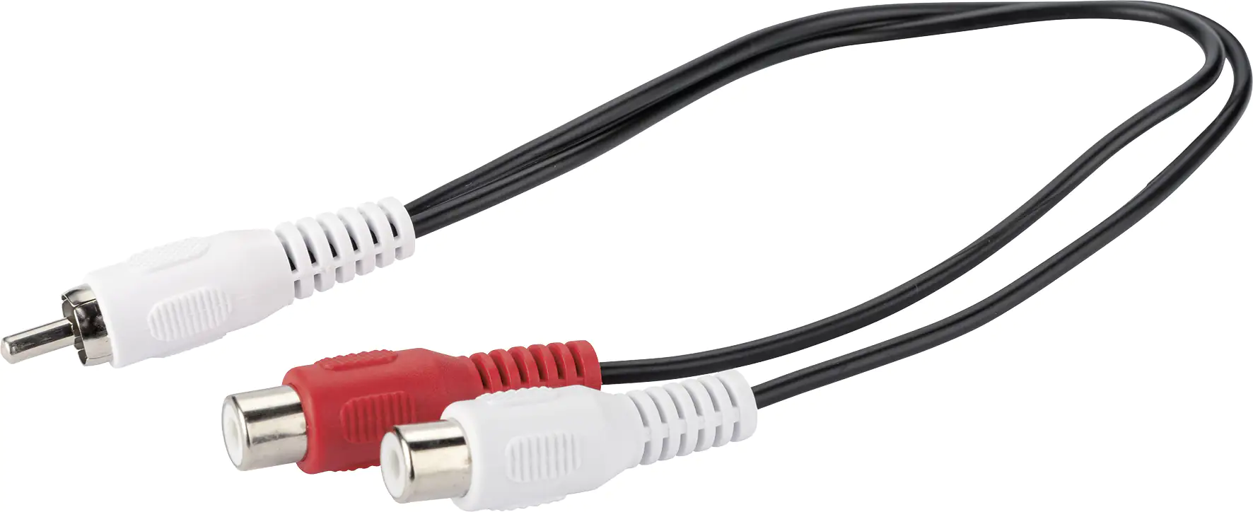 Schwaiger Audio Adapter CIK8230 533 Kabel Cinch schwarz, 0,2m, 2x Cinch Stecker / 1x Cinch Buchse