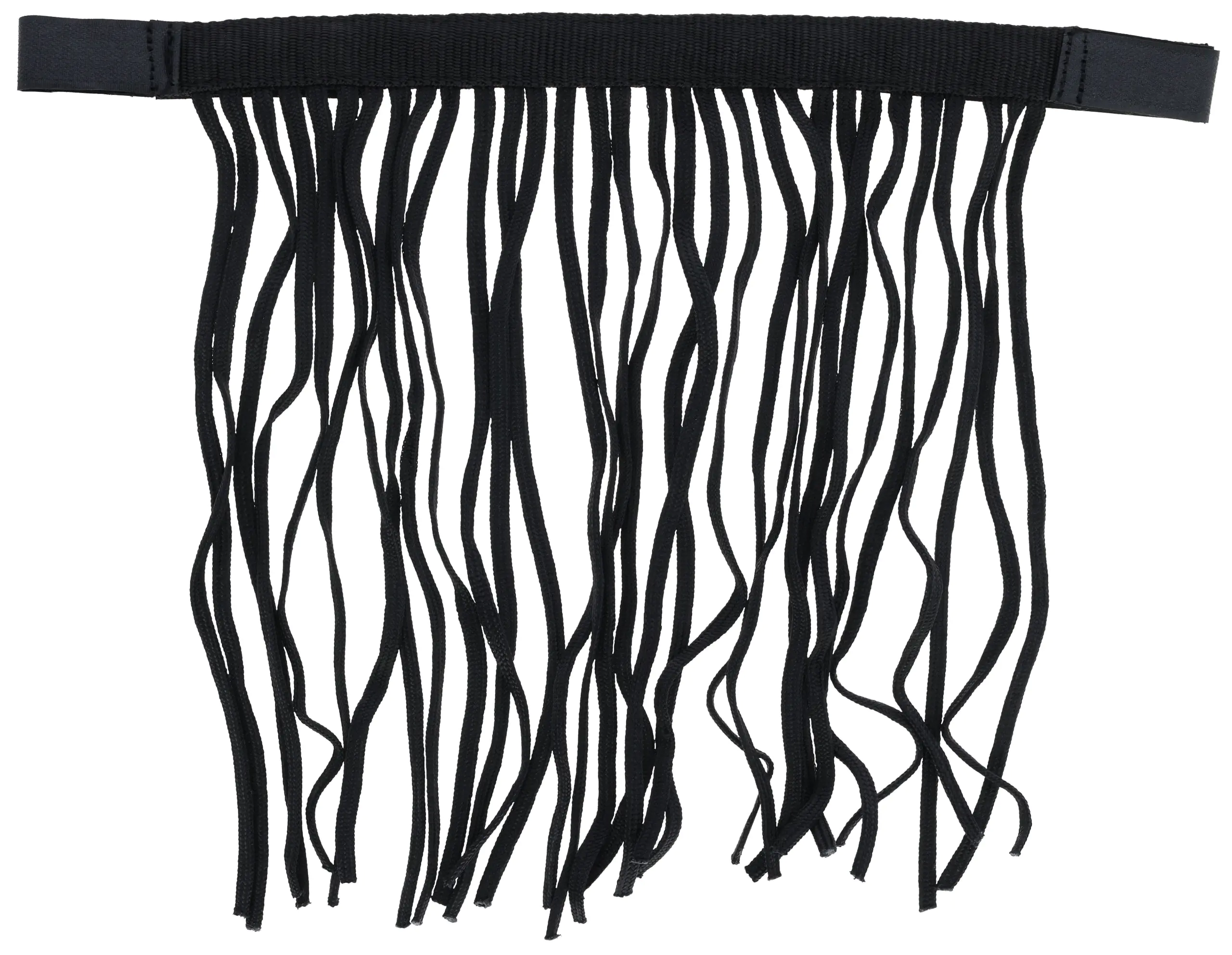 Kerbl Pferde Fliegenfransenband mit Klett- Verschluß schwarz Full