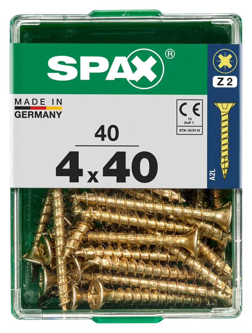 Spax Universalschrauben 4.0 x 40 mm PZ 2 - 40 Stk.