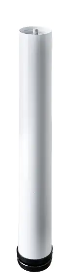 Hettich Möbelfuß 6,0 x 40 - 43 cm  Stahl weiß - 1 Stück