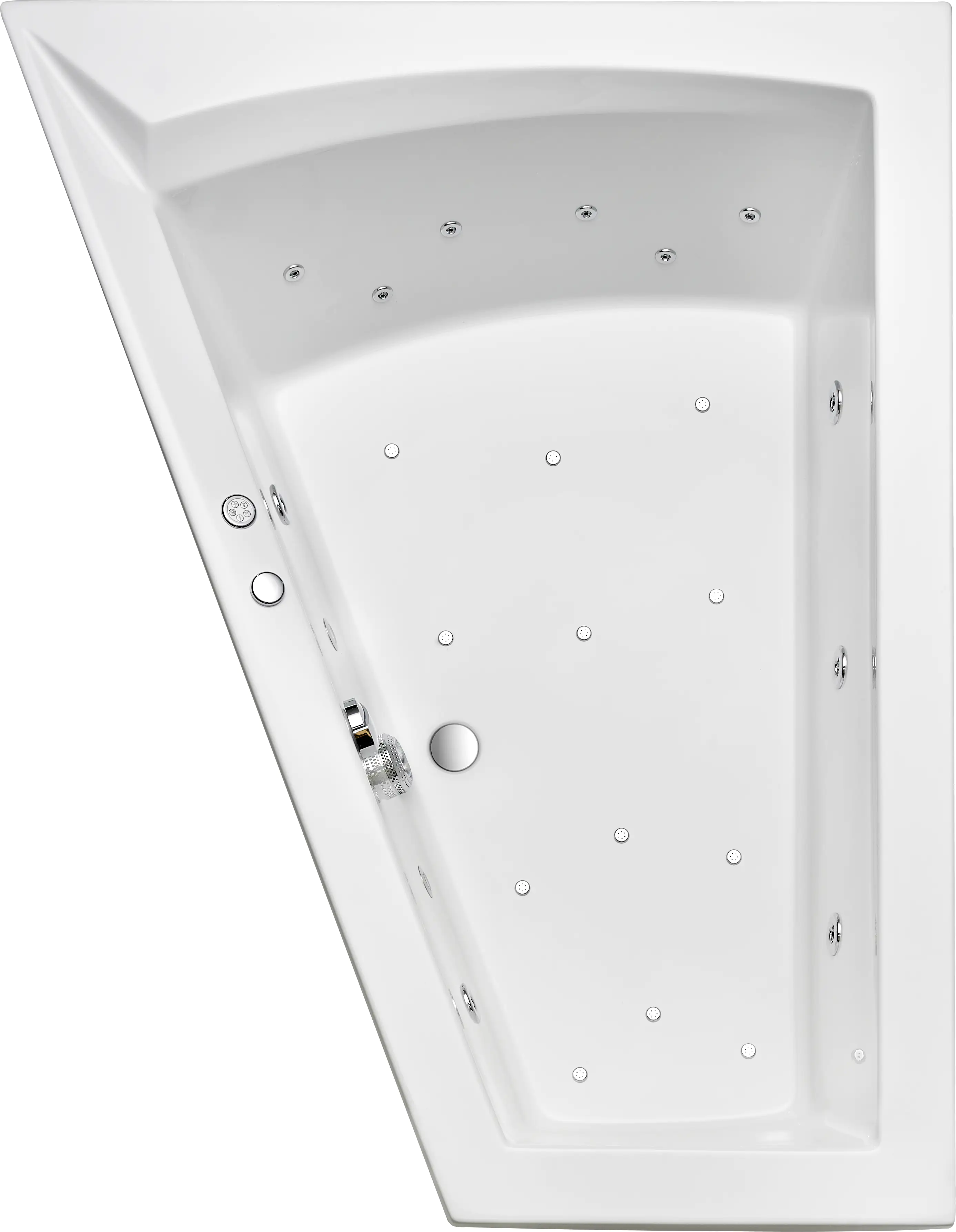 Ottofond Whirlpool Galia II Mod. B 175 x 135 cm, weiß Kombisystem