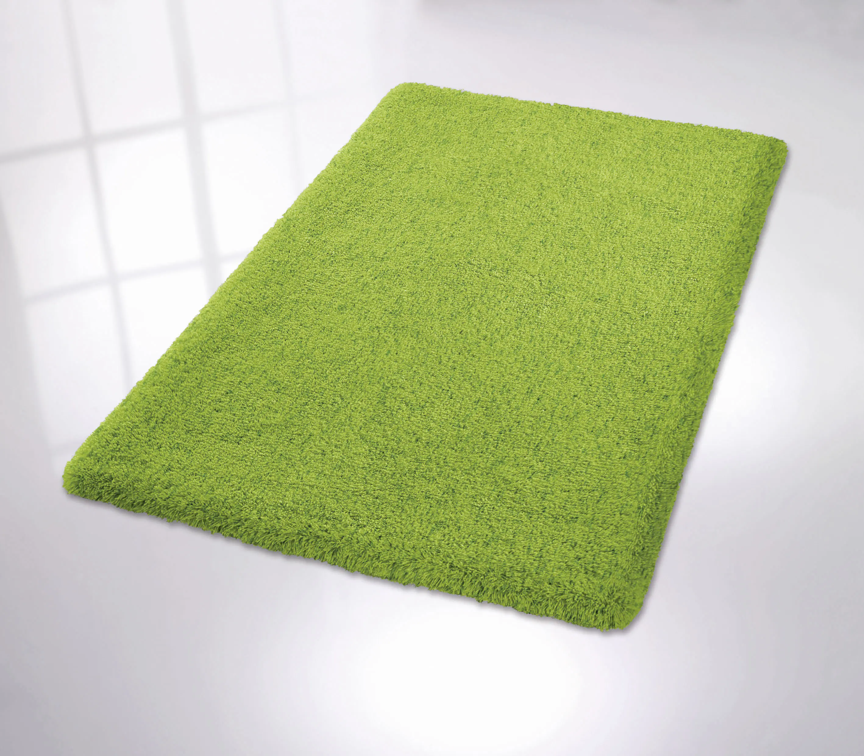 Kleine Wolke Badteppich Seattle kiwigrün Polyester 55 x 65 cm