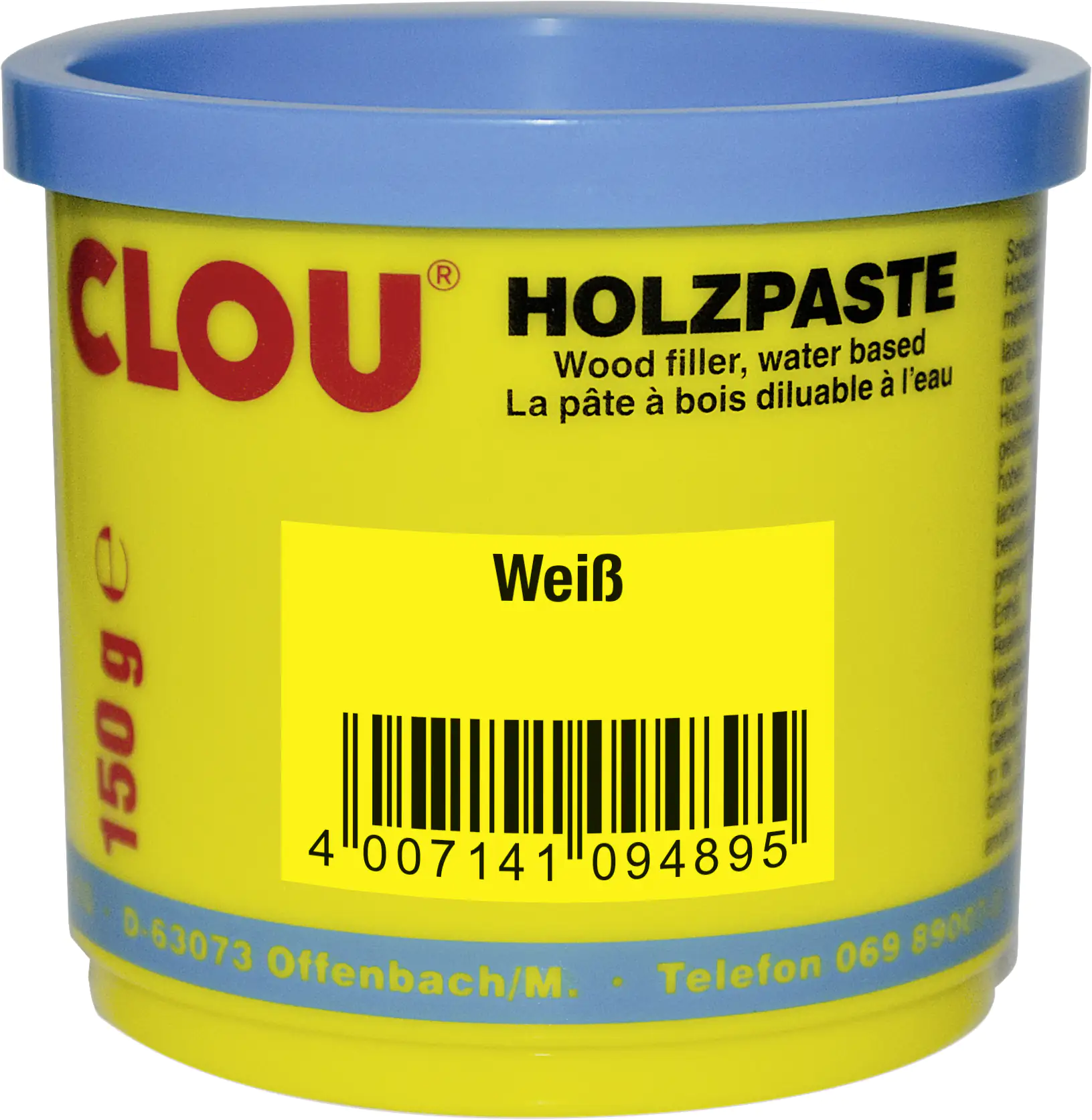 4007141094895 Clou Holzpaste 150 g weiß
