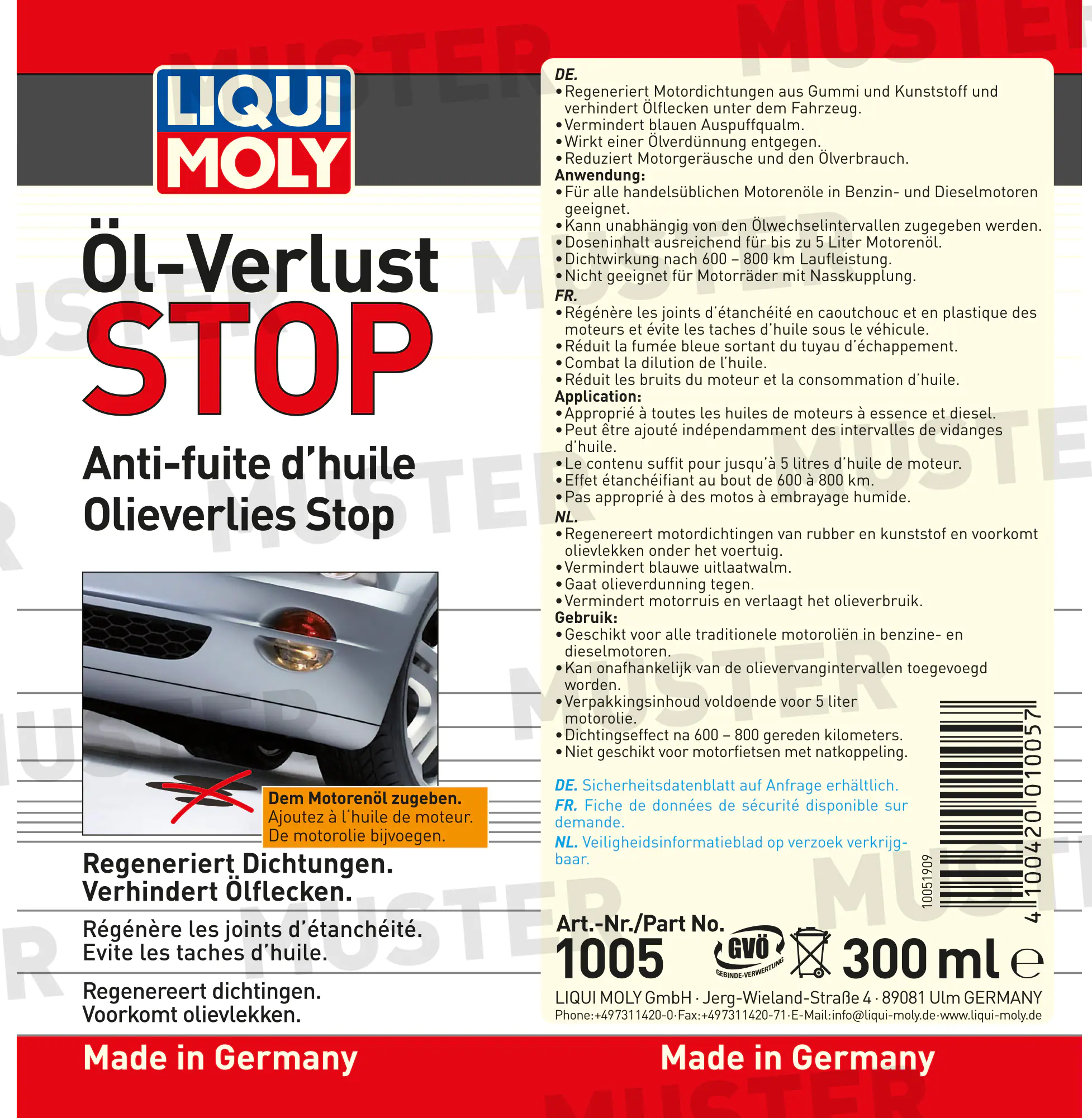 Liqui Moly Öl-Verlust-Stop 300 ml Liqui Moly Öl-Verlust-Stop 300 ml
