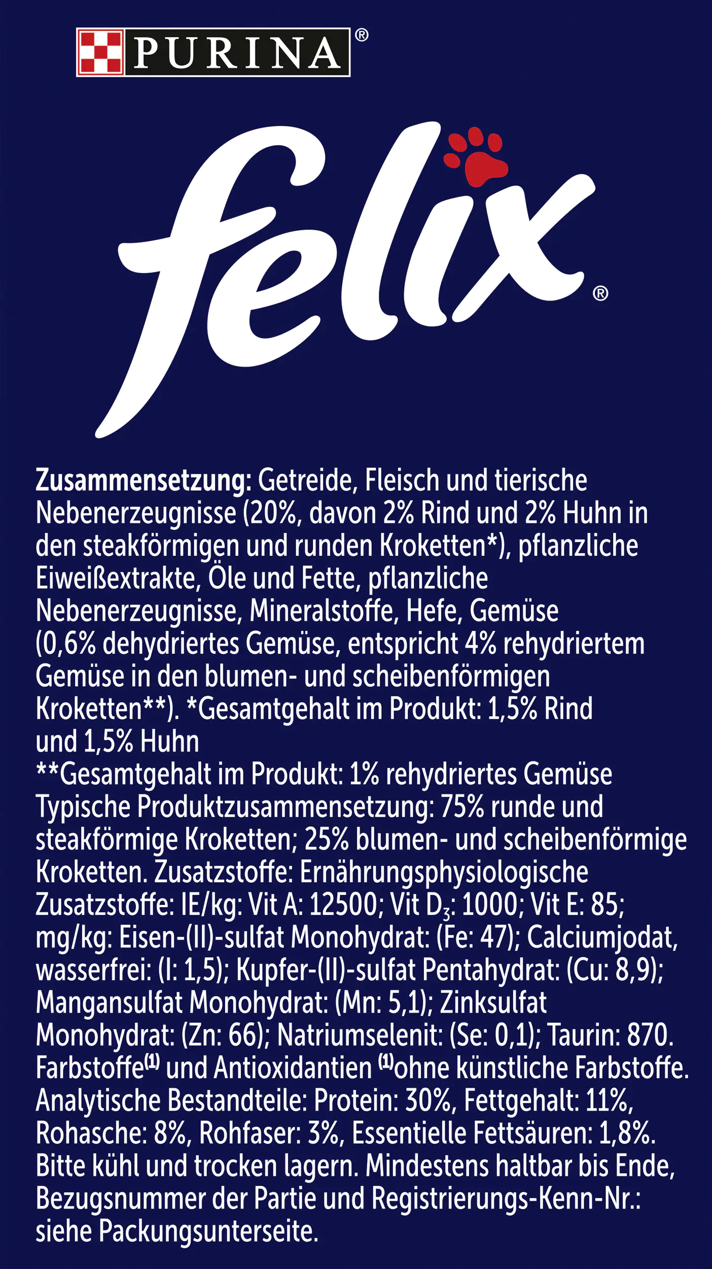 Felix Countryside Sensations mit Rind Huhn und Gemüse 1 kg