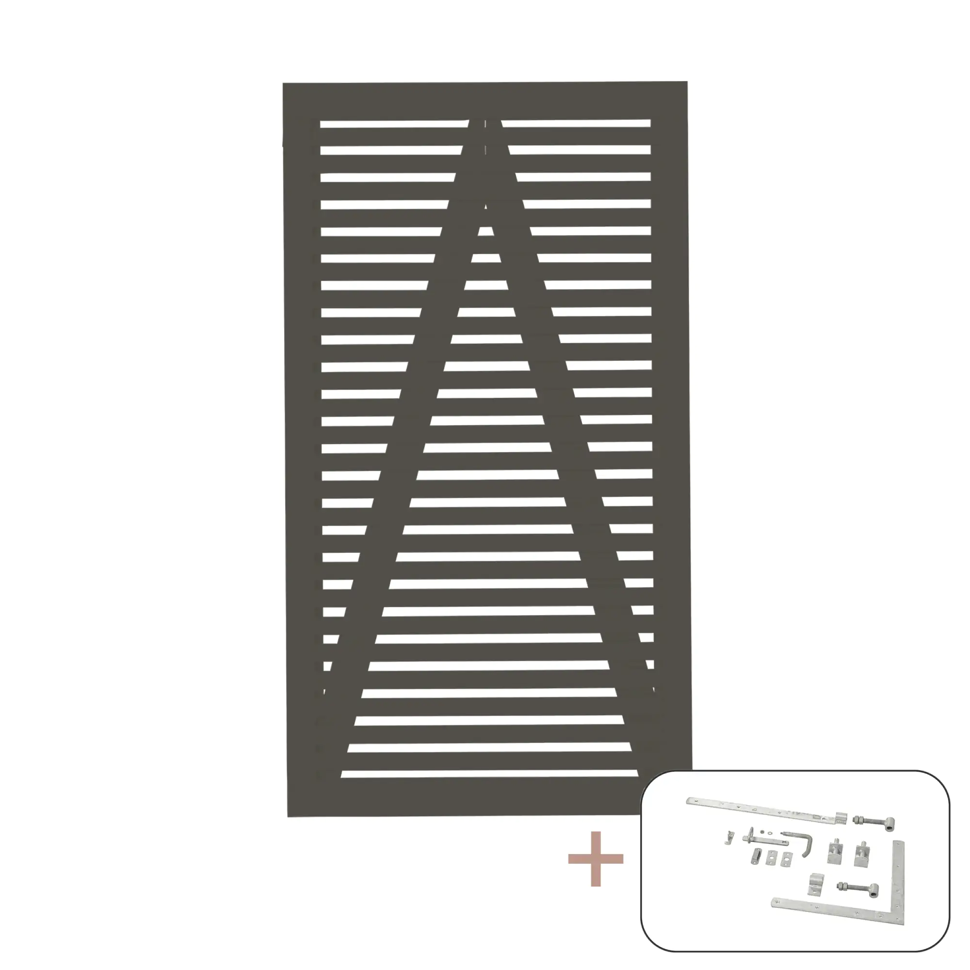 Plus Einzeltor Tokyo inkl. Beschläge 100 x 180 cm umbragrau fungizidbehandelt