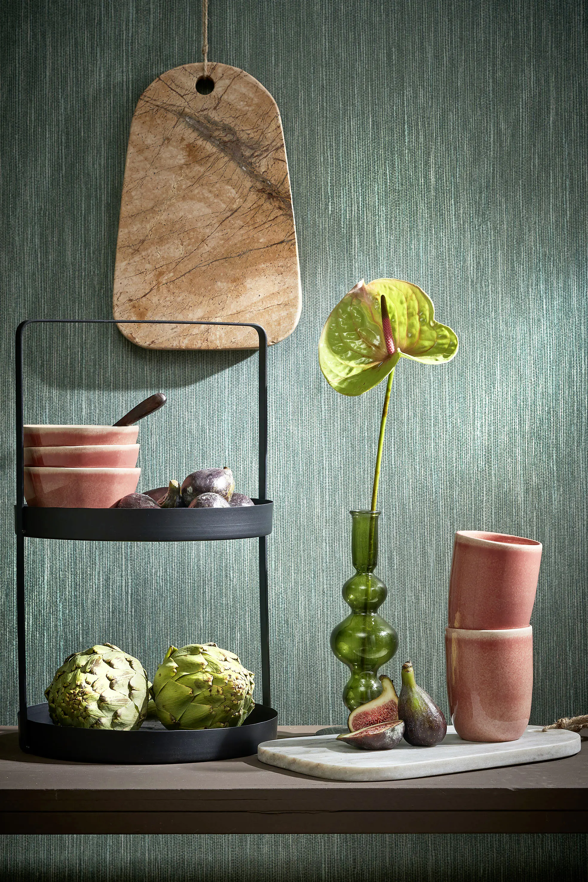 Mica Etagere schwarz Ø 25 x 41 cm