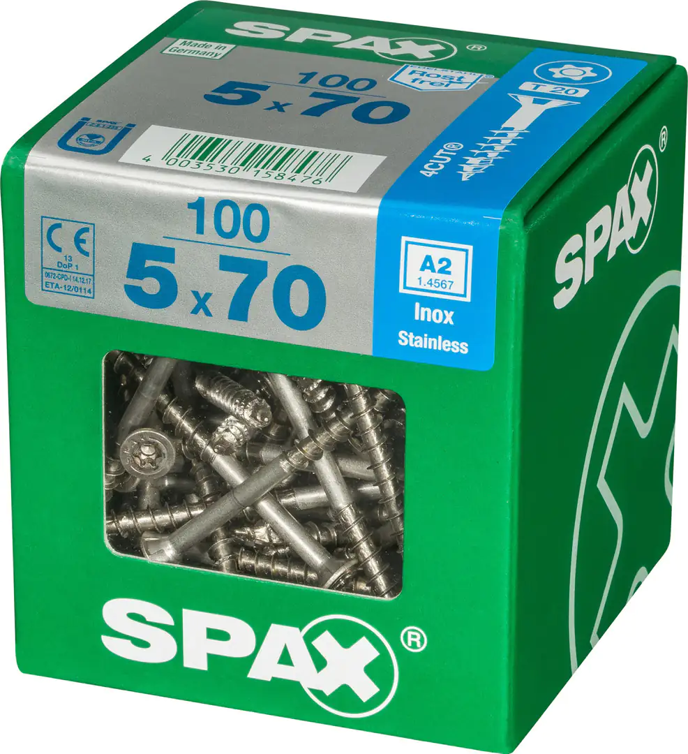Spax Universalschrauben 5.0 x 70 mm TX 20 - 100 Stk.