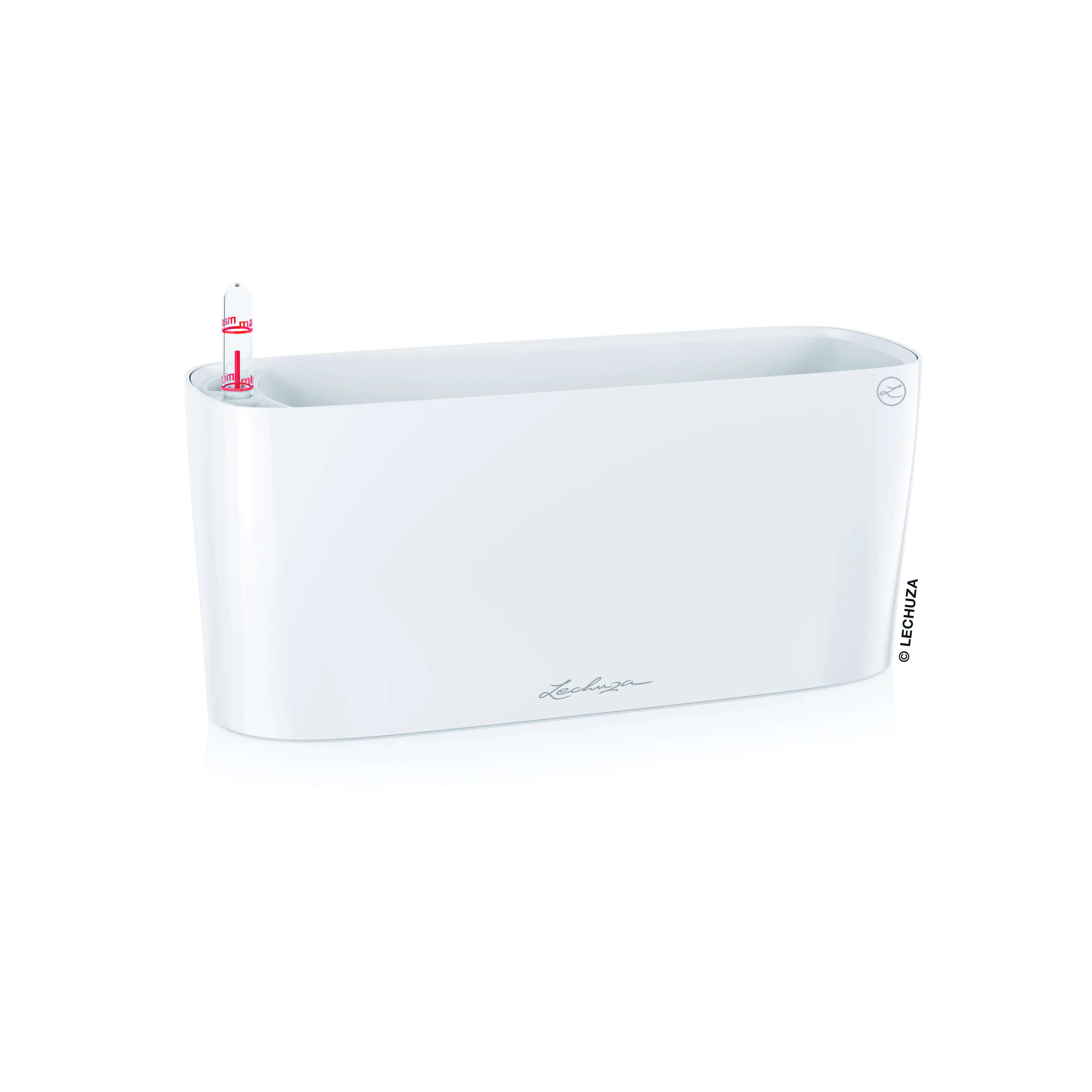 Lechuza Pflanzkasten Delta 10 cm Kunststoff weiß hochglanz