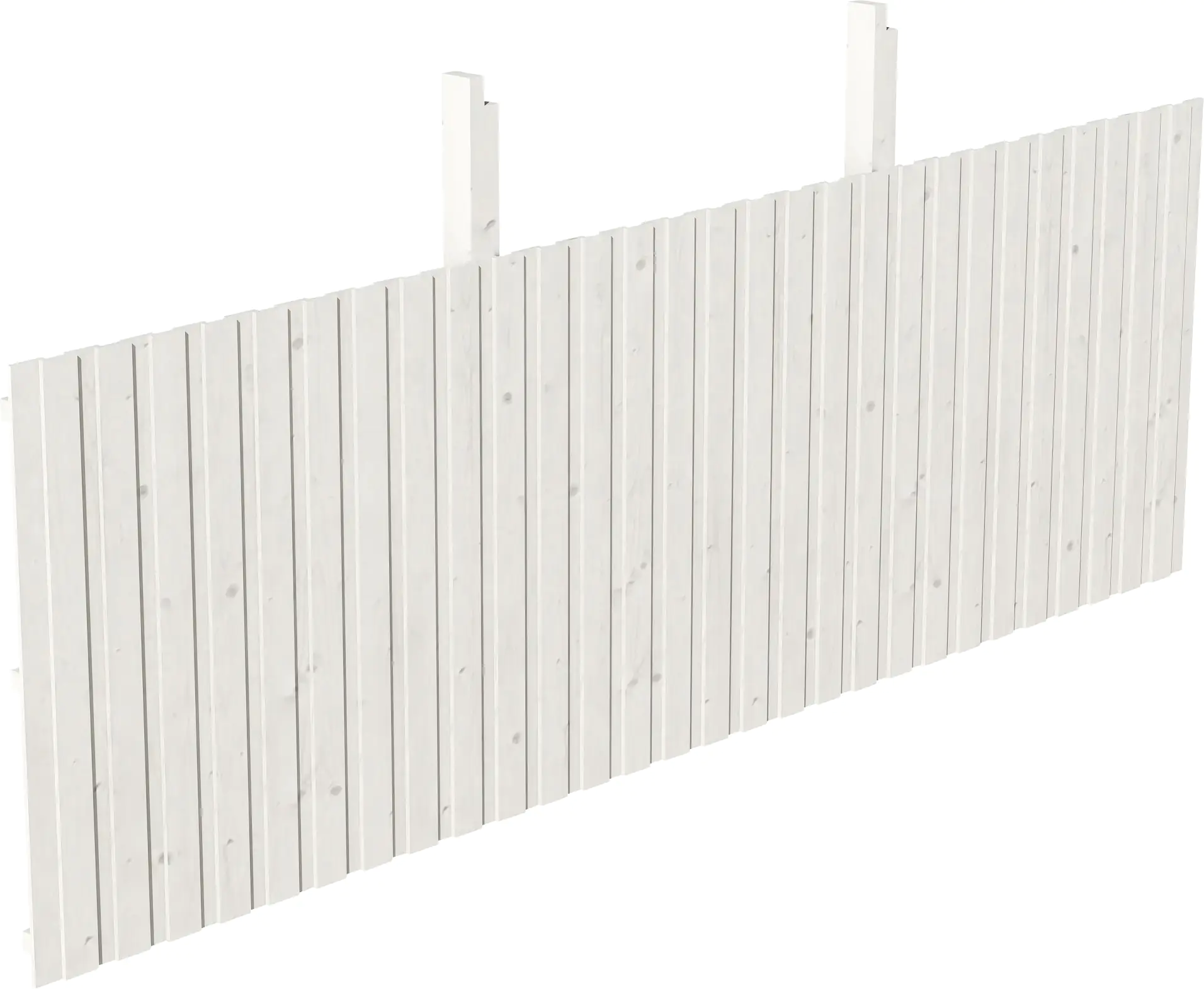 SKAN HOLZ Rückwand Deckelschalung 550 x 180 cm, Fichte, lasiert in Weiß