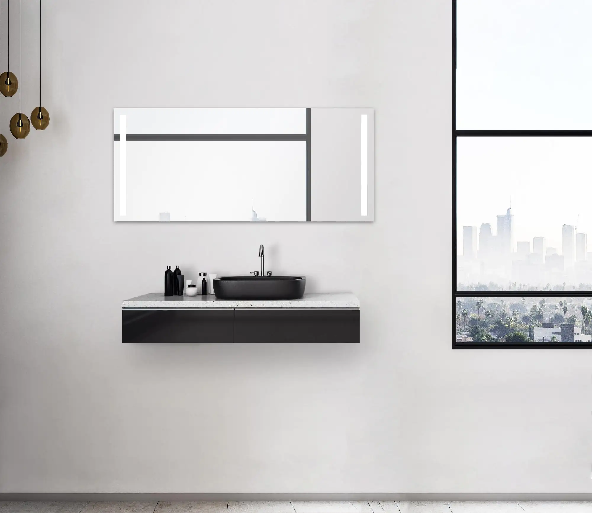 DSK Design LED Lichtspiegel Silver Dream 160 x 70 cm