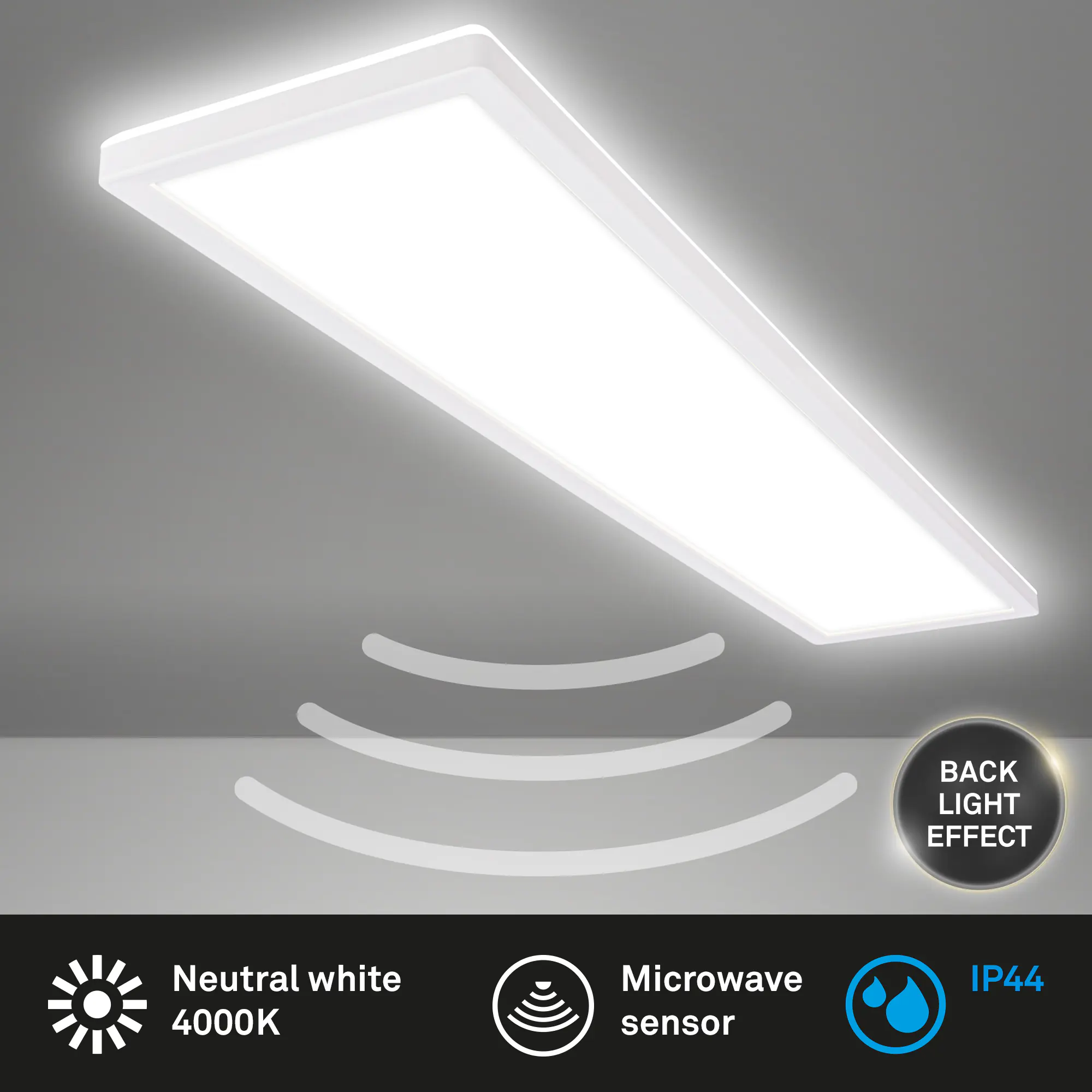 Briloner LED Deckenlampe Move 36W 98x20x3 cm weiß Bewegungssensor neutralweiß Briloner LED Deckenlampe Move 36W 98x20x3 cm weiß Bewegungssensor neutralweiß