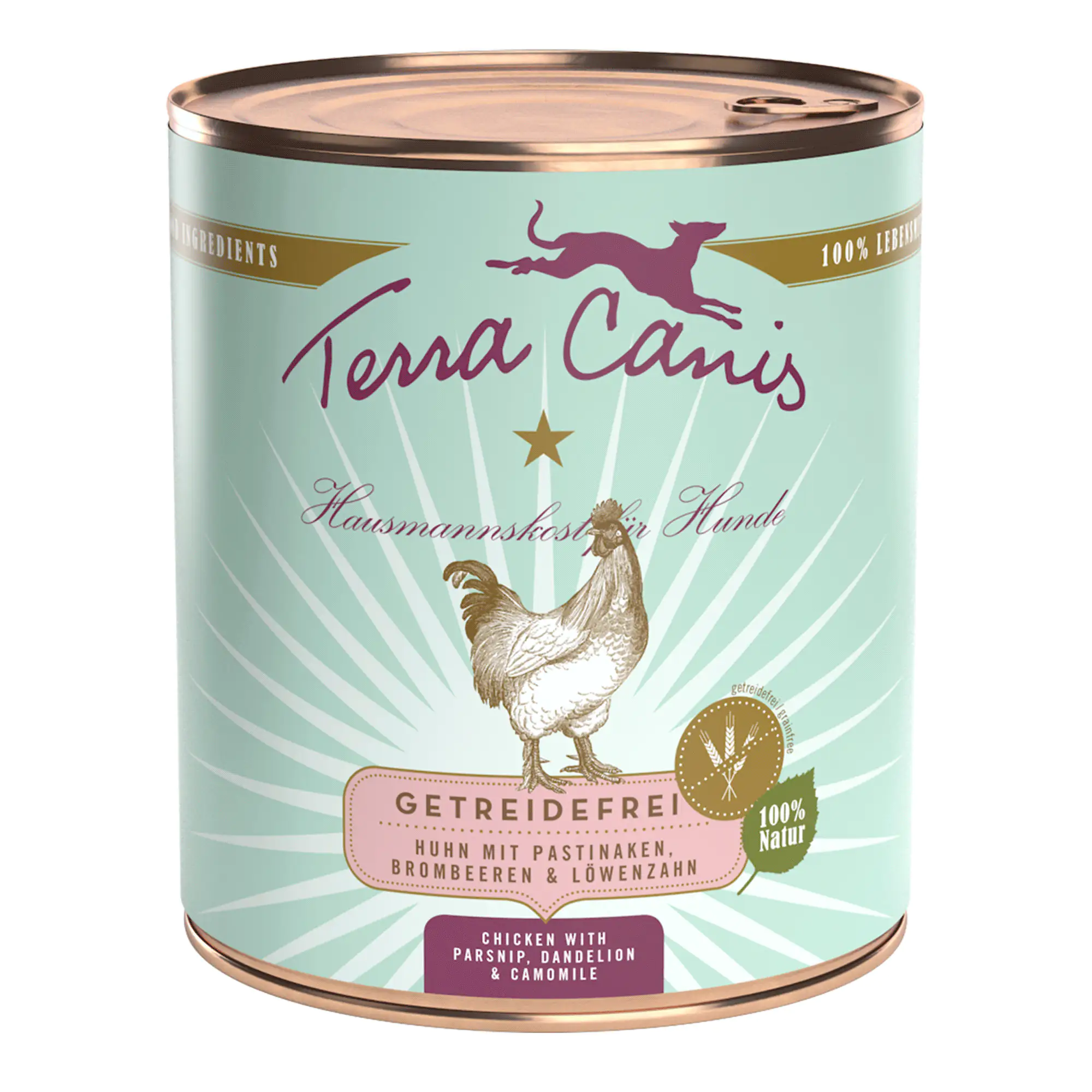 Terra Canis Getreidefrei Adult Huhn Pastinaken Löwenzahn & Brombeeren 800 g