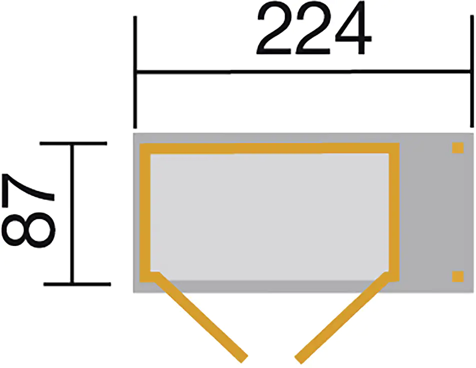 Weka Gerätehaus 357 A 224 x 85 cm natur mit Fußboden