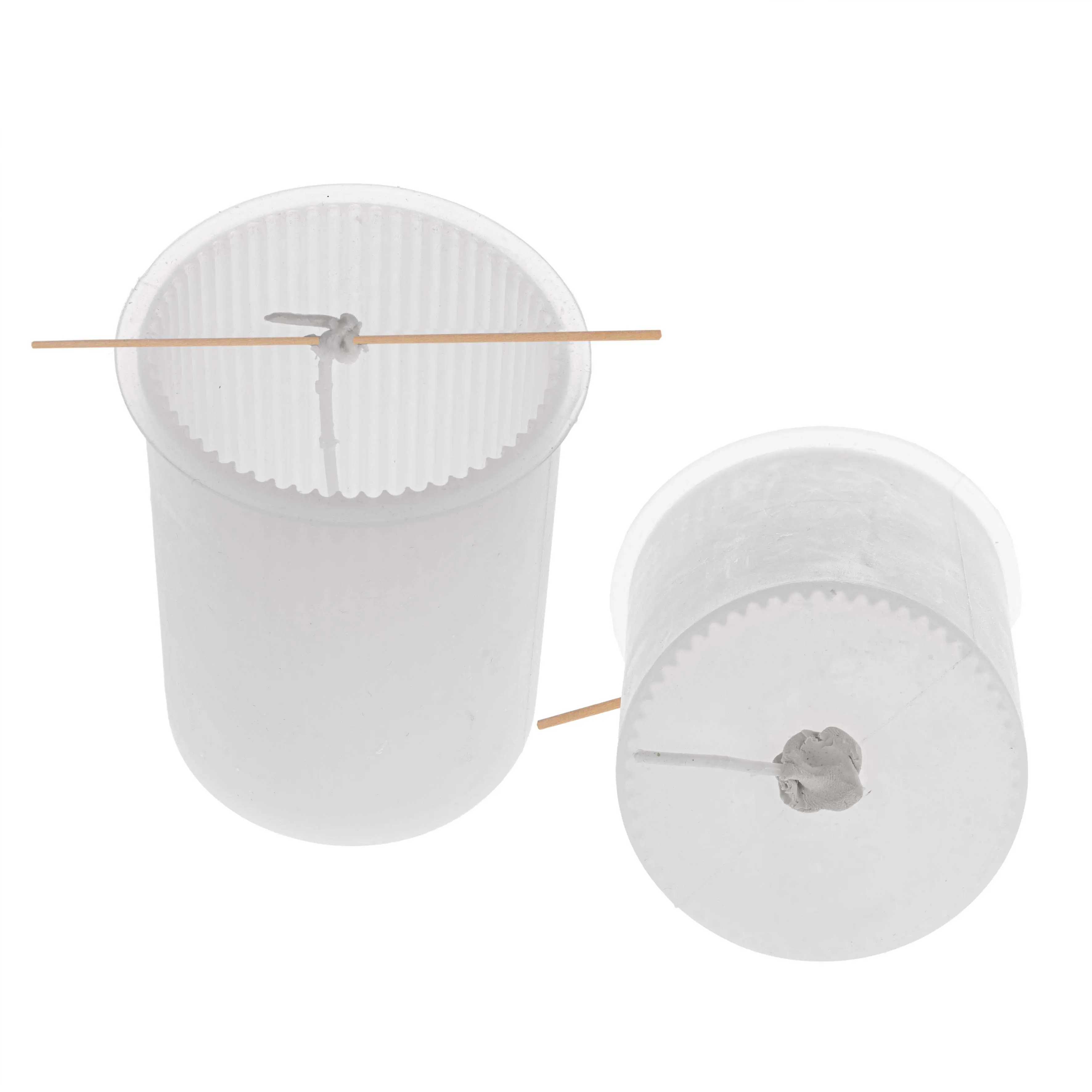 Glorex Kerzengießform aus Silikon Zylinder mit Rillen Ø 7 x 10,5 cm