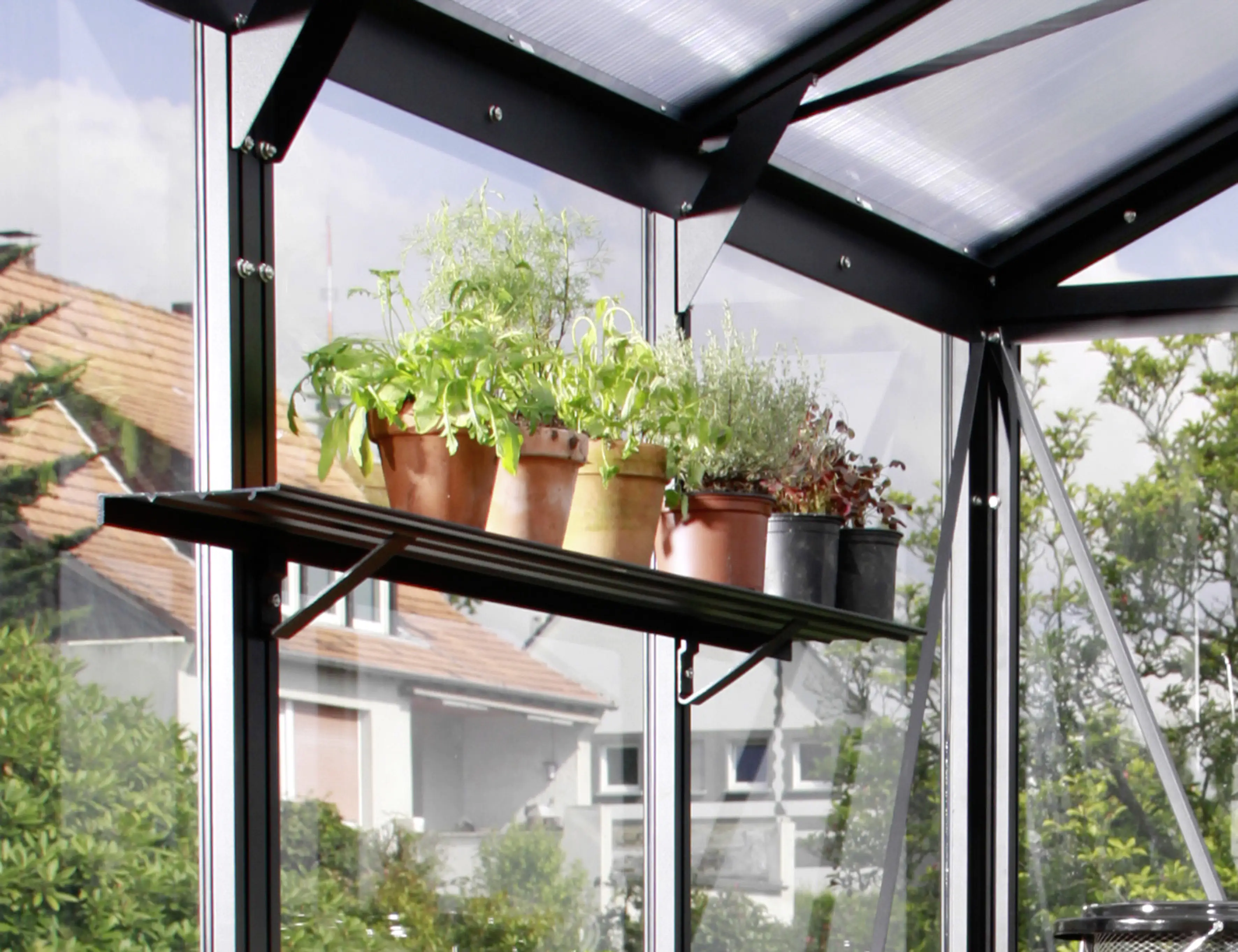 Vitavia Aluwandregal 122 x 15 cm schwarz