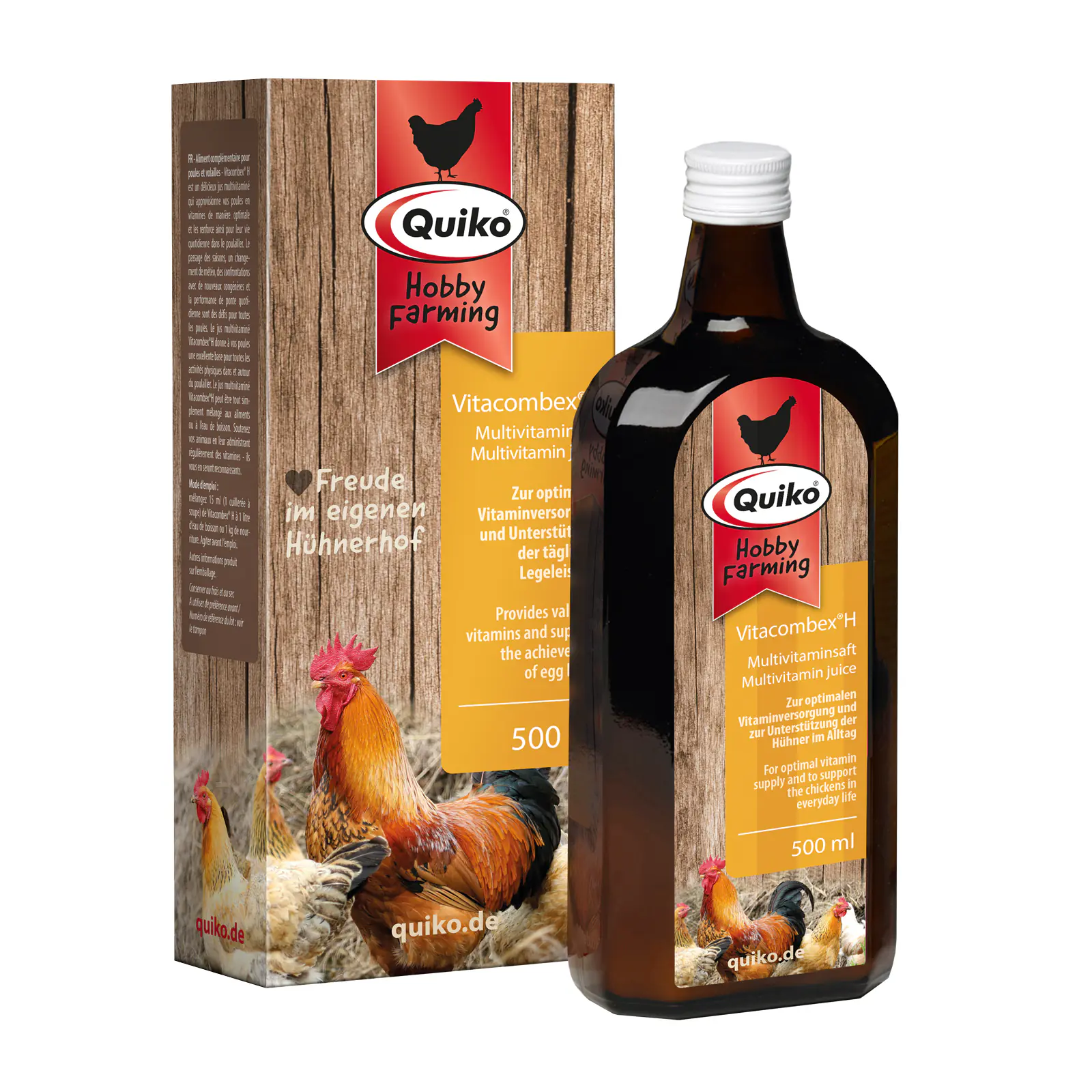 Quiko Hobbyfarming Multivitaminsaft Vitacomcex-H für Hühner und Geflügel 500 ml