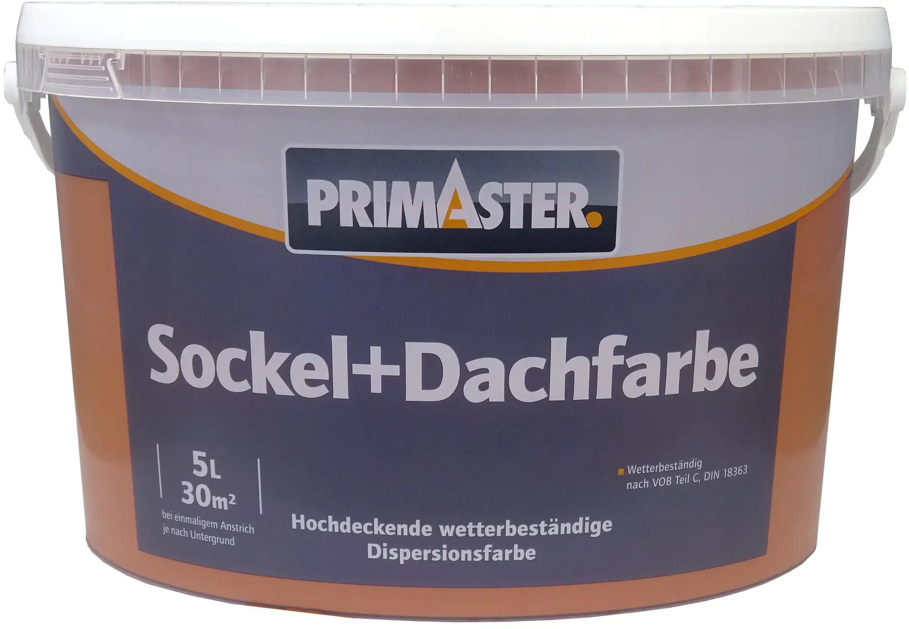4000590166045 Primaster Sockel- und Dachfarbe 5 L ziegelrot matt