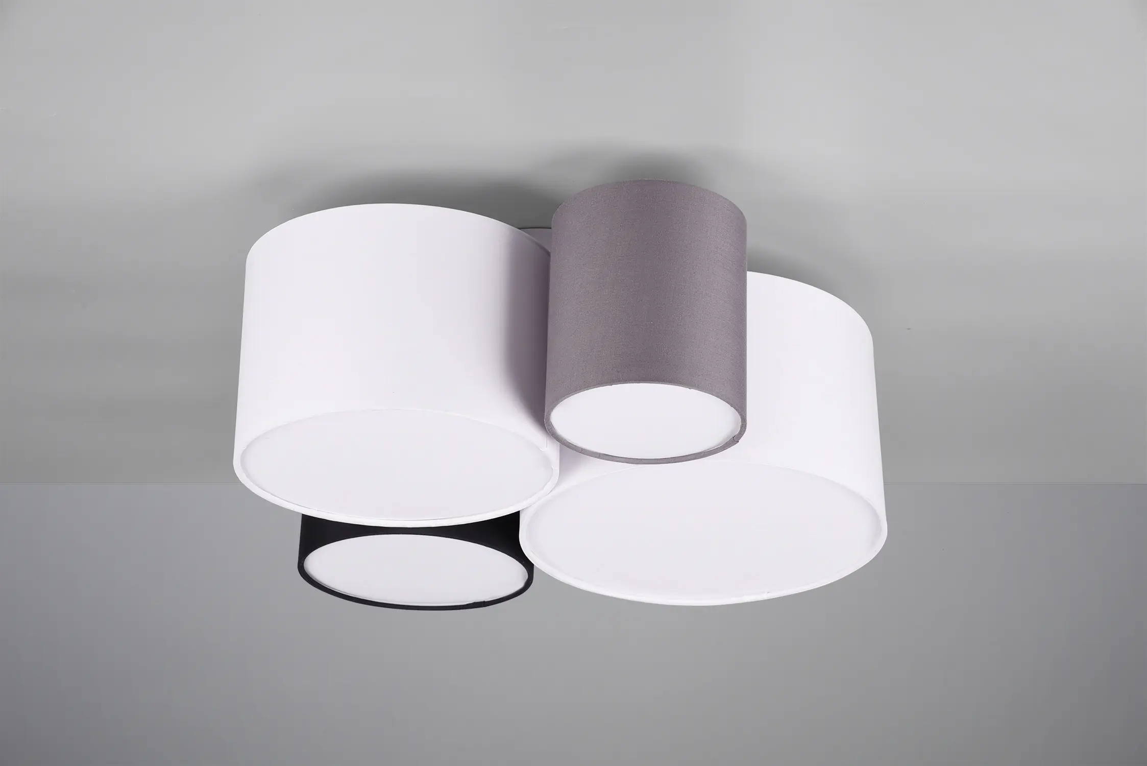 Trio Deckenleuchte Hotel schwarz/weiß/grau 