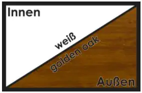 Meeth Fenster 100 x 150 cm DIN rechts 1 flügelig Dreh-Kipp weiß/golden Oak