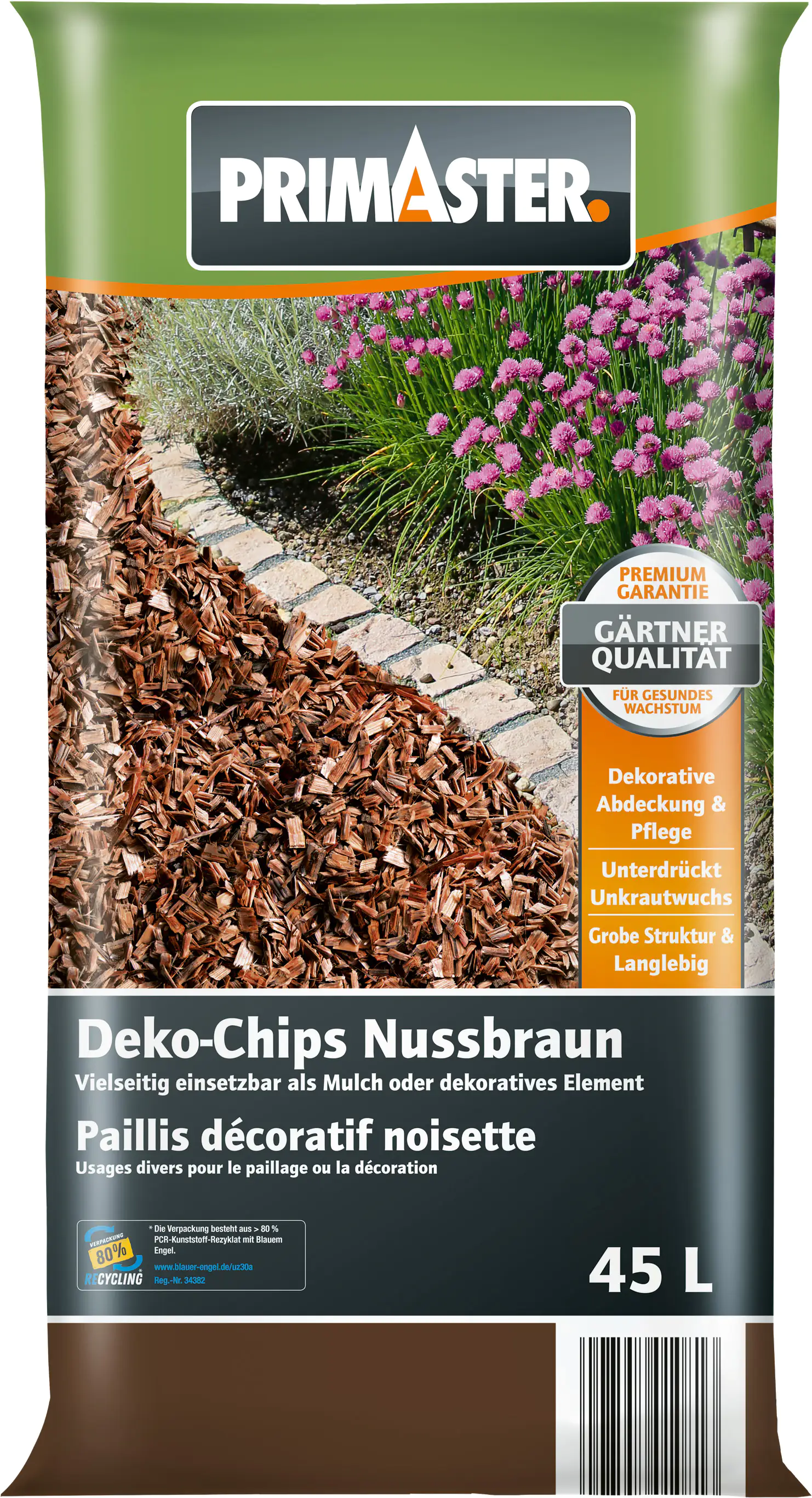 Primaster Deko - Holzchips Nussbraun 45 L Primaster Deko - Holzchips Nussbraun 45 L