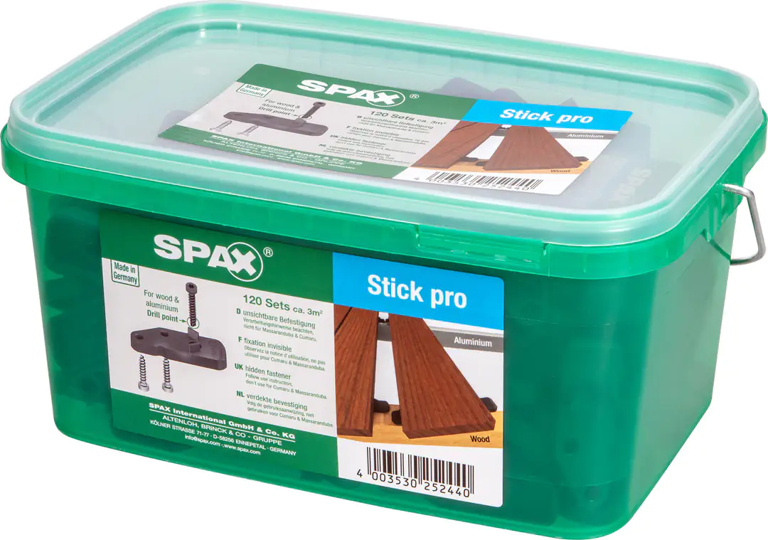 Spax Terrassestick-Set 60 x 20 x 8 mm zum stecken - 120 Stk. Spax Terrassestick-Set 60 x 20 x 8 mm zum stecken - 120 Stk.