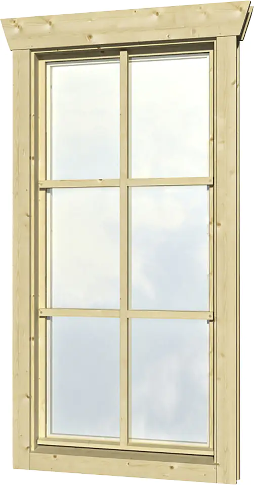 SKAN HOLZ Einzelfenster BxH 57,5 x 123,5 cm Anschlag links für 28 mm Häuser