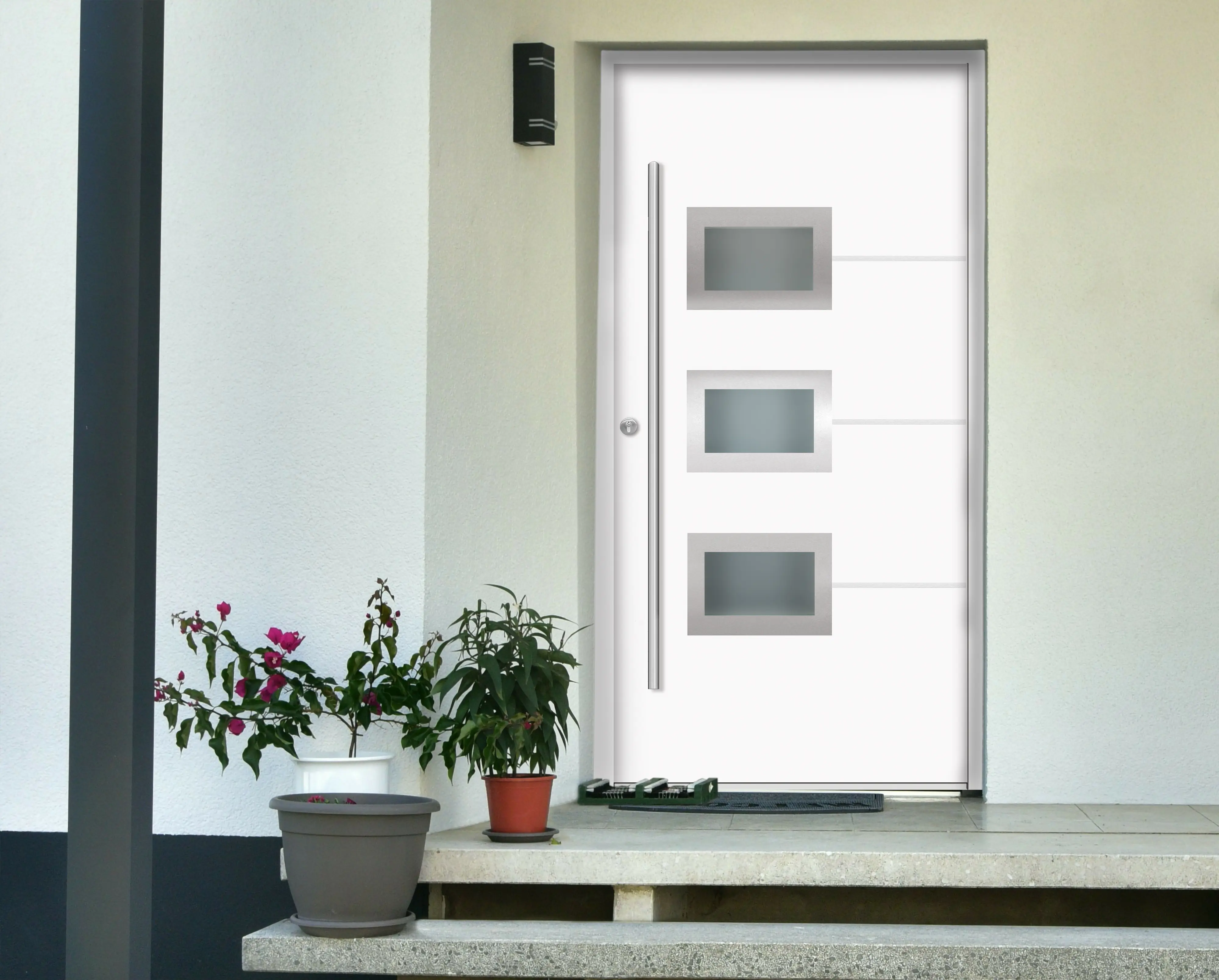 Splendoor Haustür Passivedoor Premium B03 Weiß DIN Links 100 x 210 cm