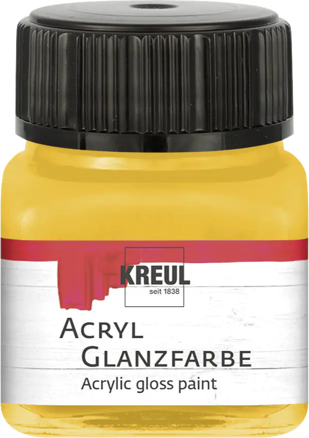 Kreul Acryl Glanzfarbe dunkelgelb 20 ml