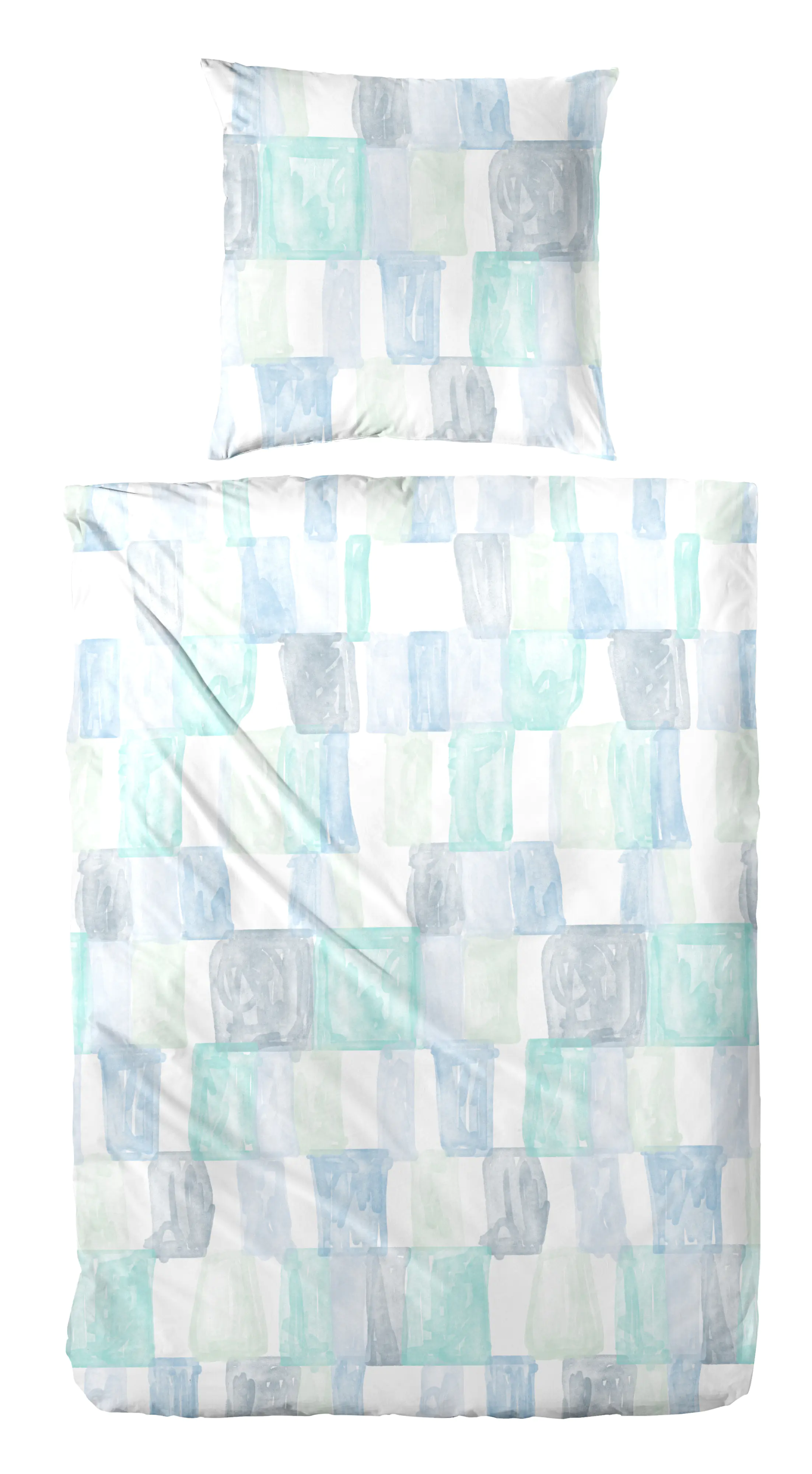 Vario Bettwäsche Baumwolle Perkal kariert mehrfarbig 135 x 200 cm 