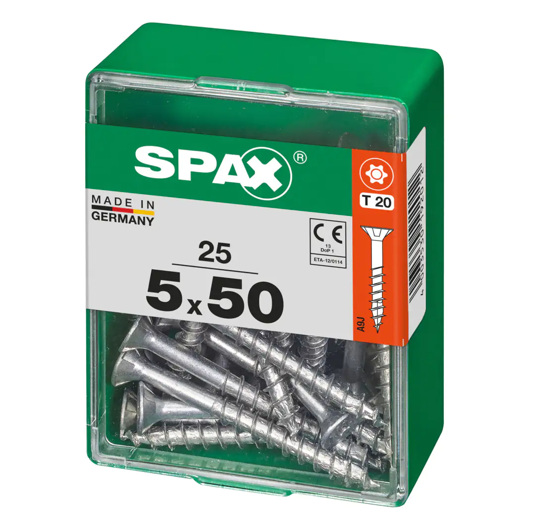 Spax Universalschrauben 5.0 x 50 mm TX 20 - 25 Stk. Spax Universalschrauben 5.0 x 50 mm TX 20 - 25 Stk.