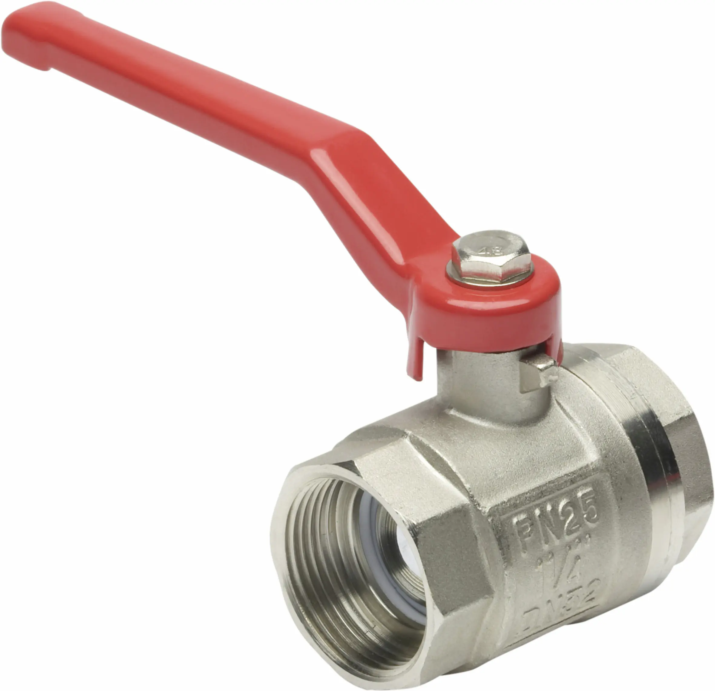 Cornat Kugelhahn mit Stahlhebel Ø 31 mm matt chrom