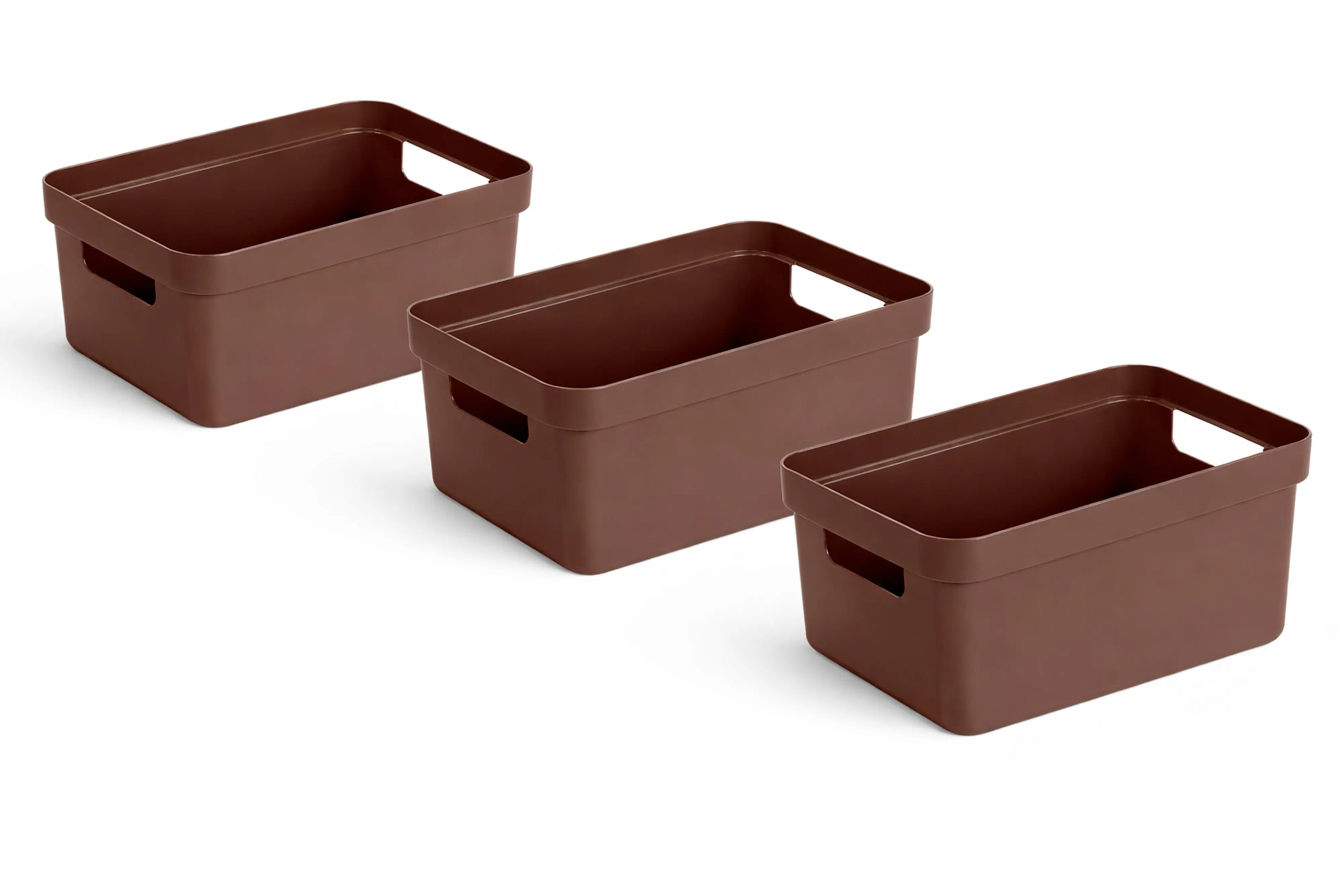 Sunware Aufbewahrungsbox Sigma Home 9L schoko 3er Set