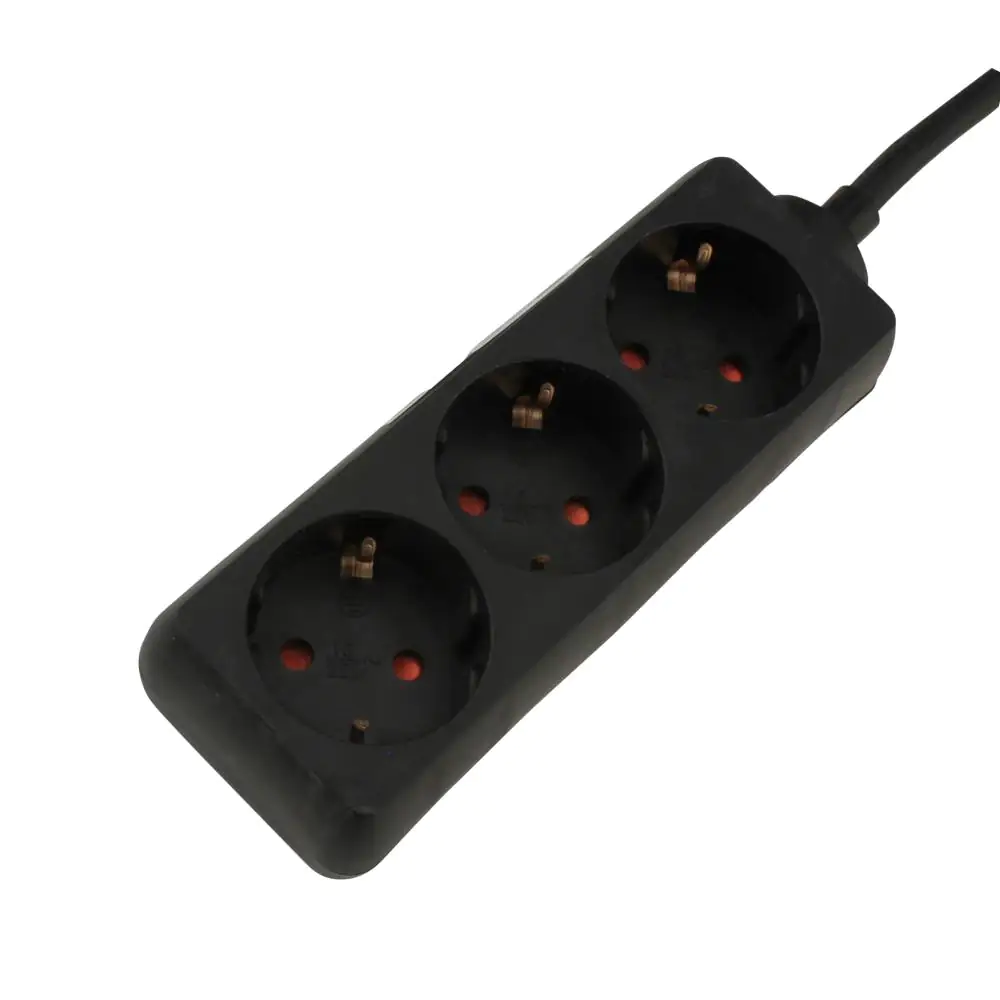 Unitec Steckdosenleiste 3-fach 5m mit Berührungsschutz, schwarz Unitec Steckdosenleiste 3-fach 5m mit Berührungsschutz, schwarz