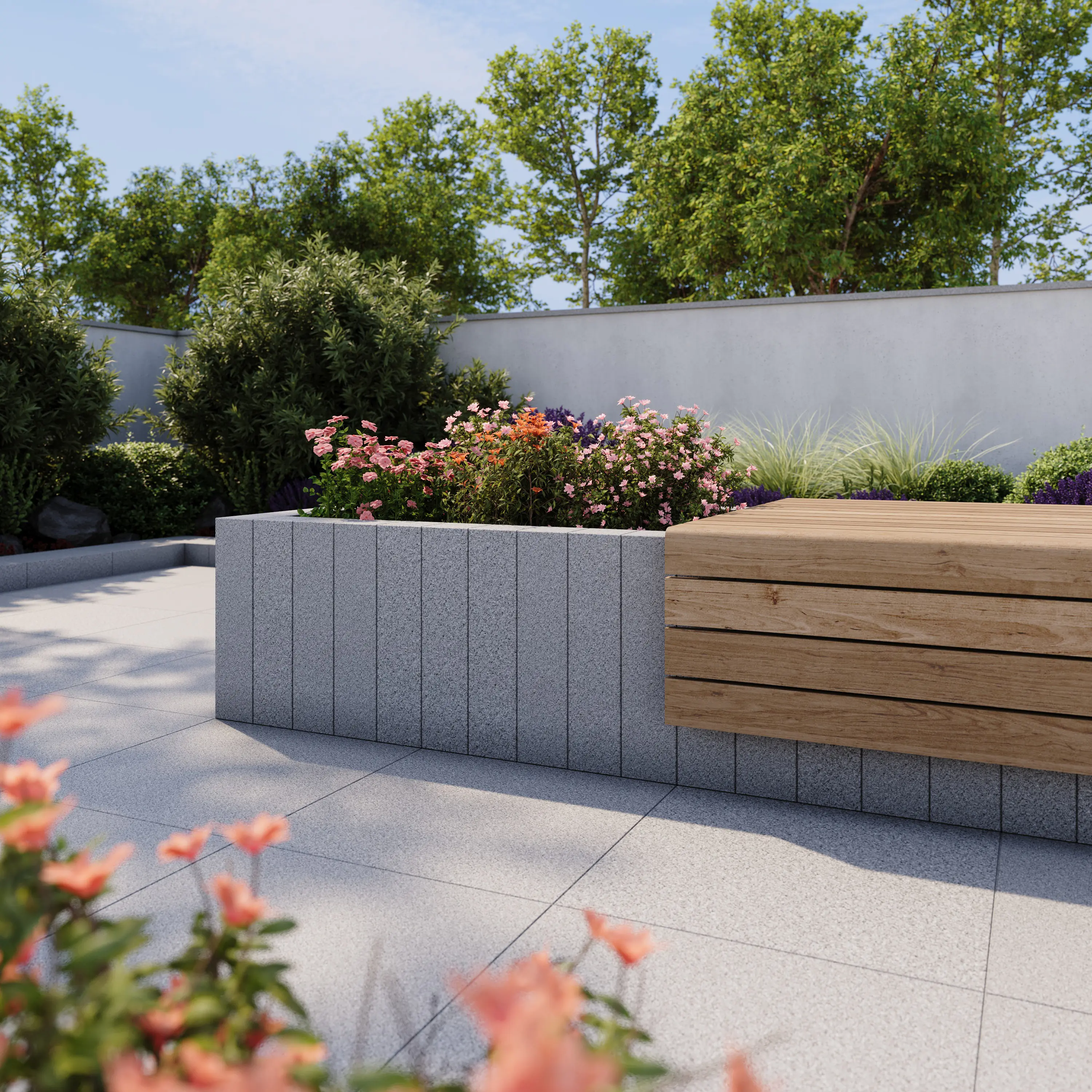 Palisade Granit 10 x 10 x 50 cm grau Palisade Granit 10 x 10 x 50 cm grau