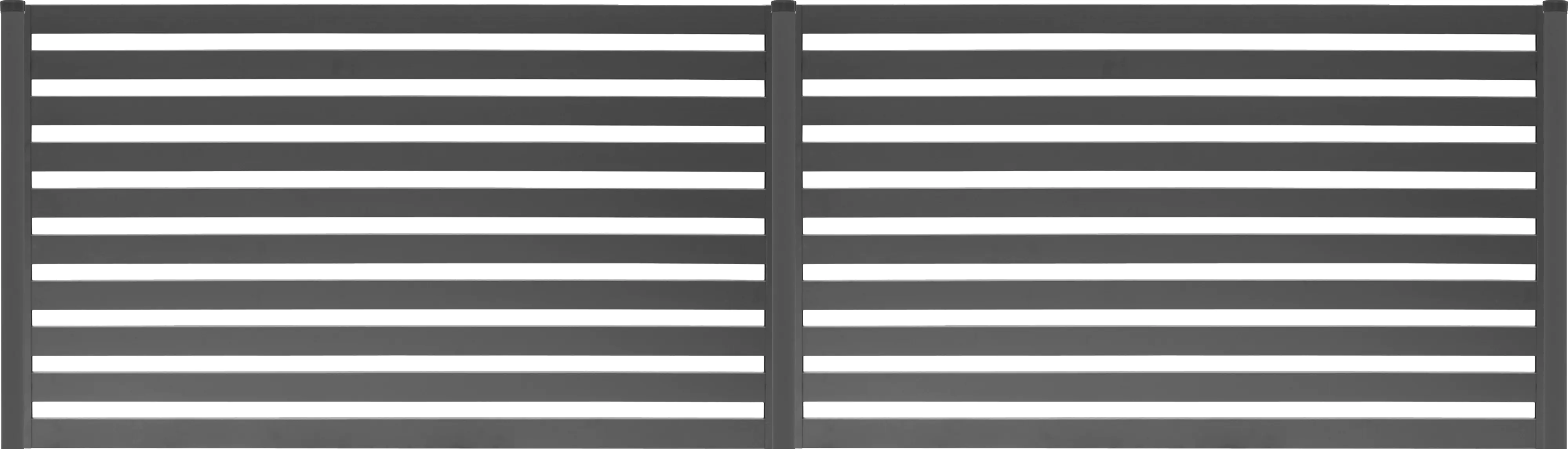 Polbram Zaun-Komplettset Lean 120 425 cm inkl. Zaunfelder, Pfosten und Halterungen