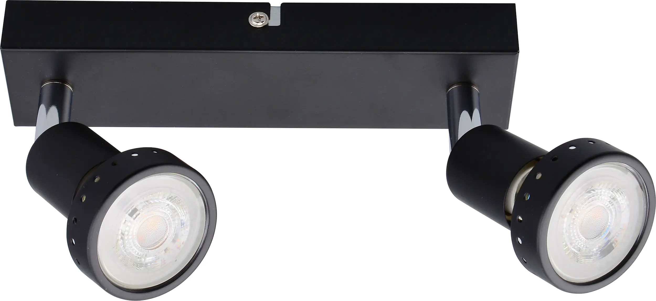 Primaster LED-Deckenlampe 2er Spot Chicago GU10 20 x 8 cm schwarz