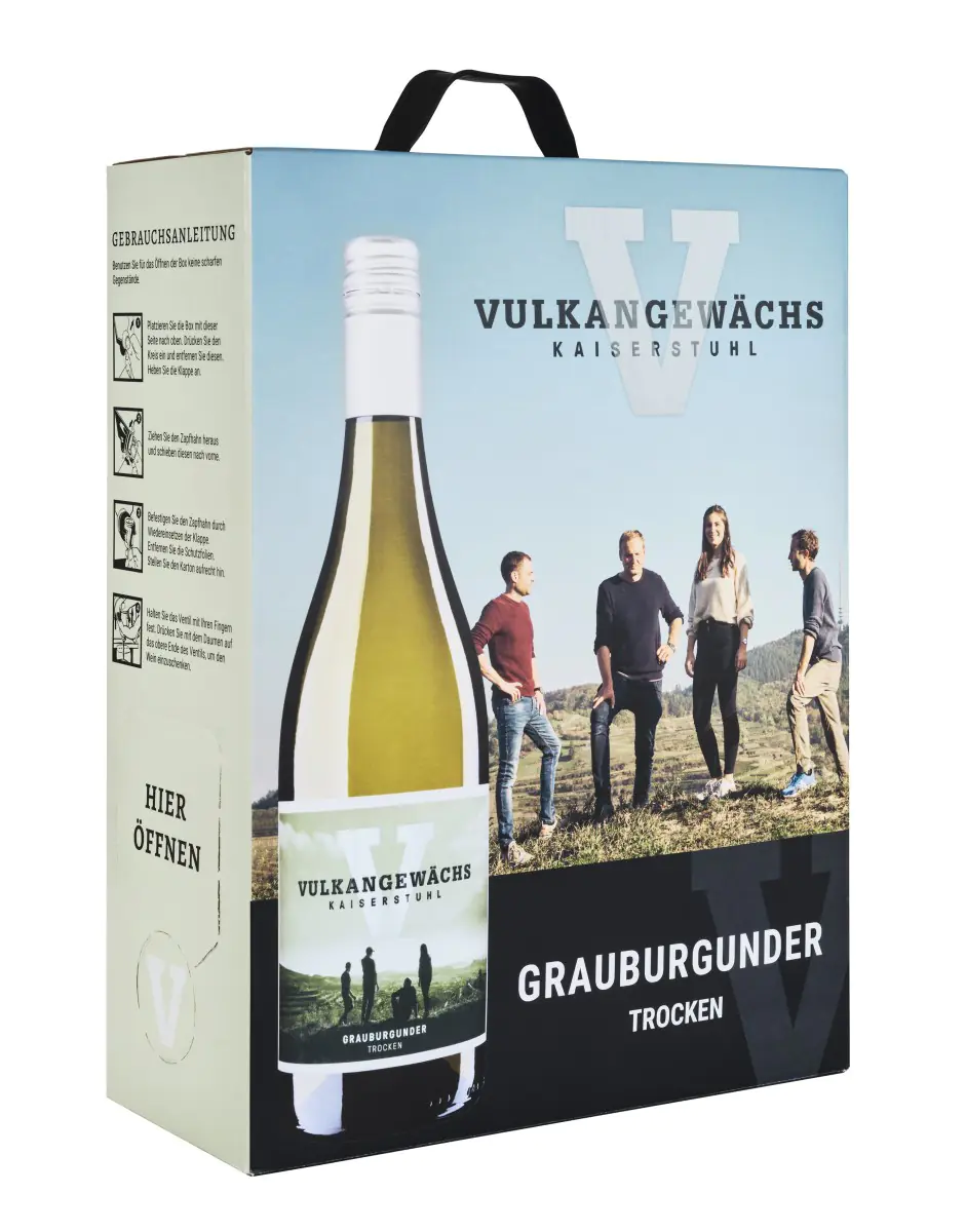 Oberrotweiler Weißwein Vulkangewächs Grauburgunder trocken - Bag in Box 3,0l