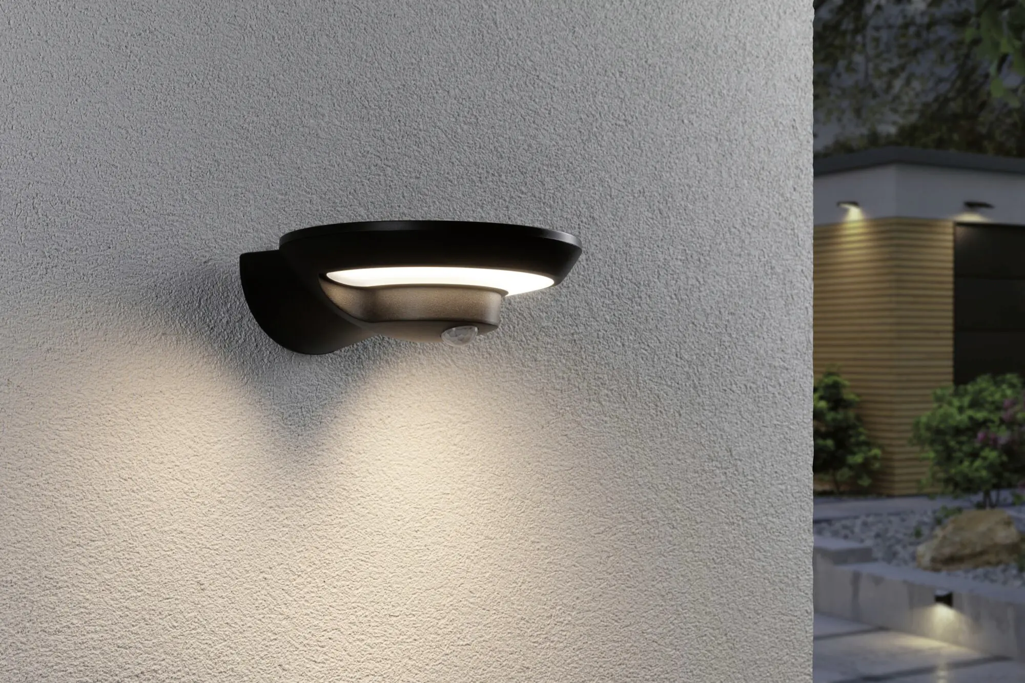 Paulmann Solar-Wandleuchte Borola anthrazit warmweiß mit Bewegungsmelder