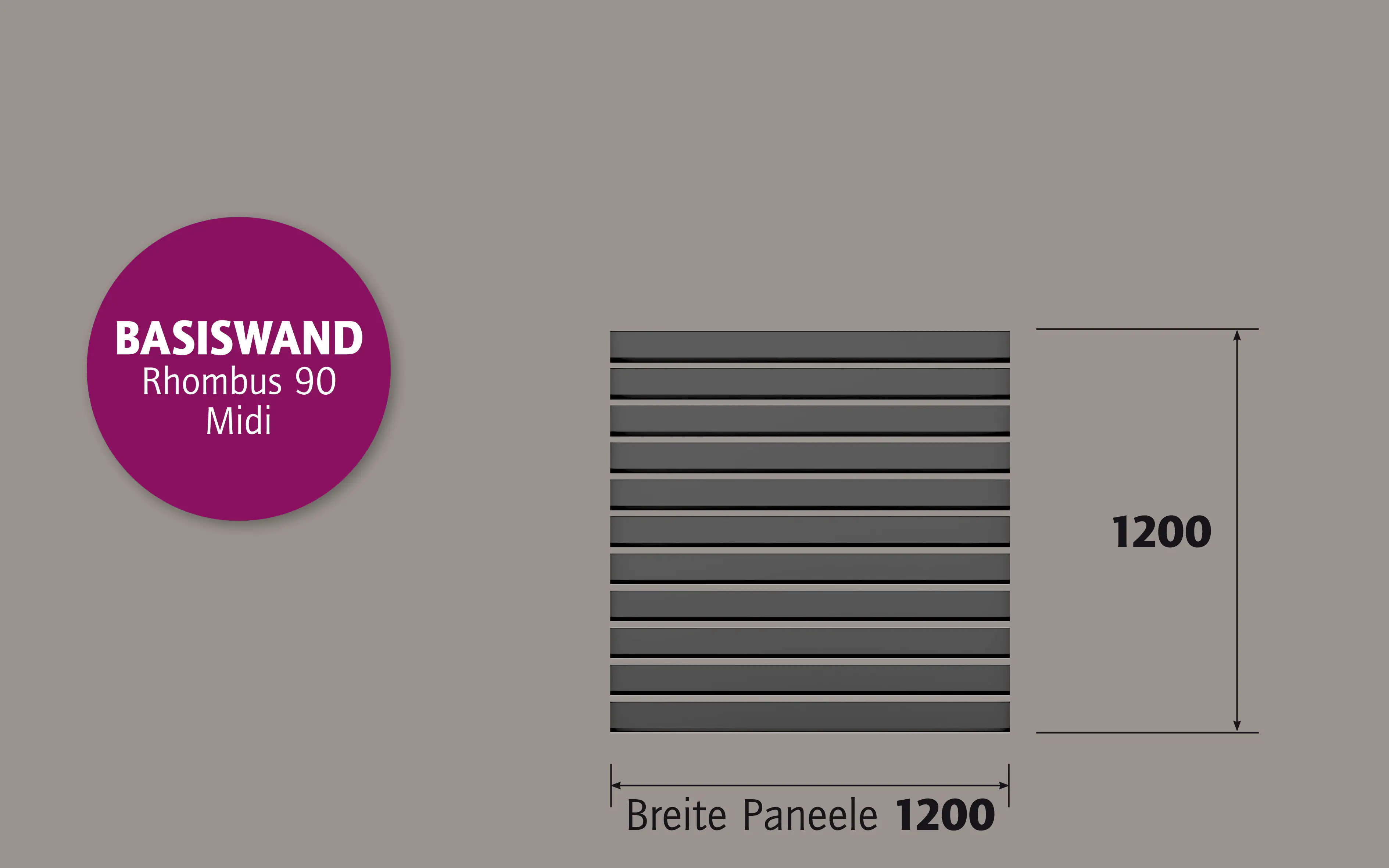 Ambiente Alu-Zaun Rhombus 90 MIDI B x H: 120 cm x 120 cm 22 mm stark