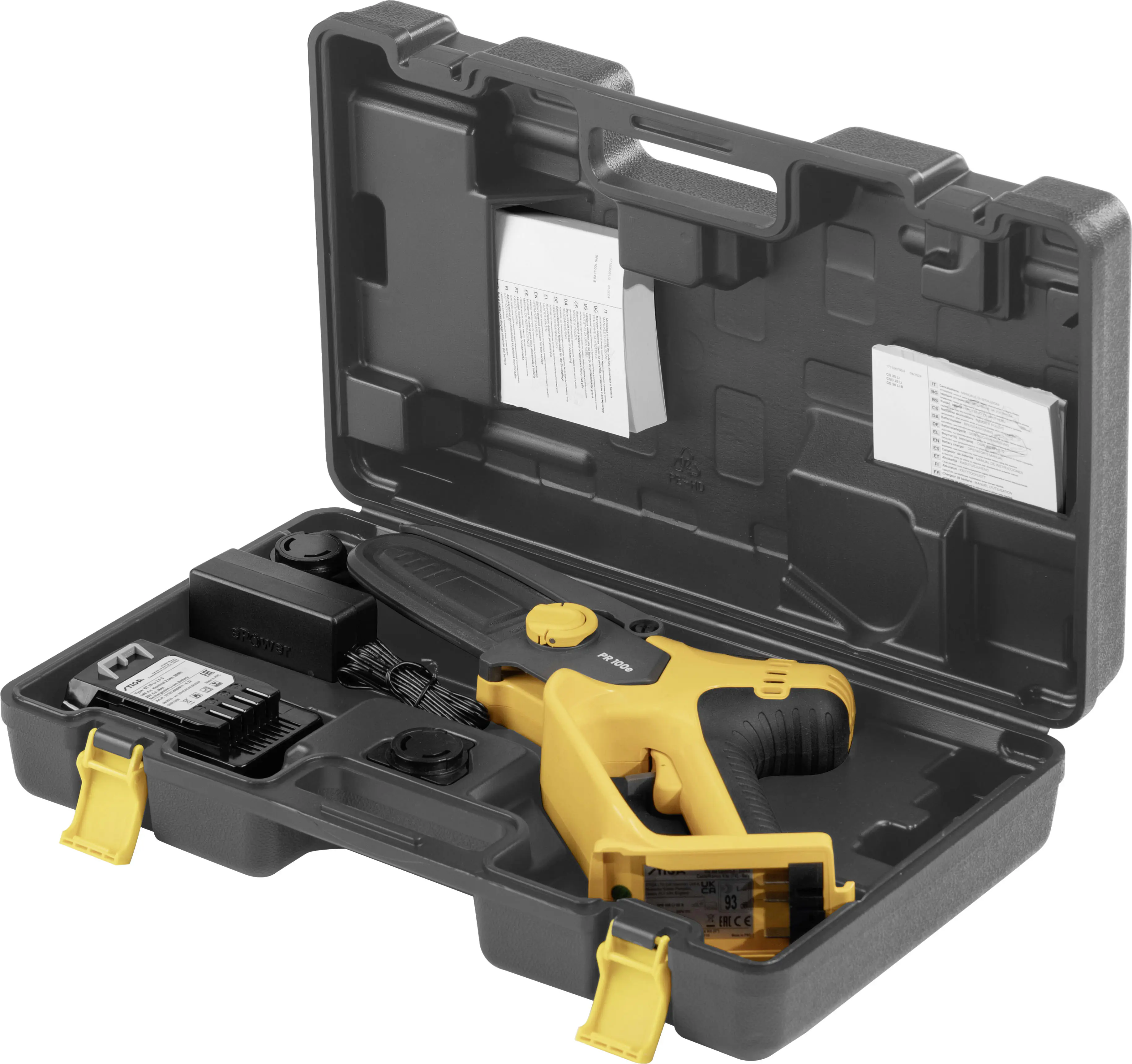 Stiga Akku Gehölzschneider PR 100e 20 V 13 cm Schwertlänge inkl. Li-Ionen 2,0 Ah Akku & Ladegerät Stiga Akku Gehölzschneider PR 100e 20 V 13 cm Schwertlänge inkl. Li-Ionen 2,0 Ah Akku & Ladegerät